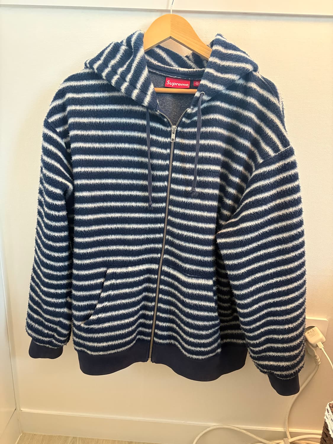 슈프림 브러쉬드 후드집업 L 상품이미지1