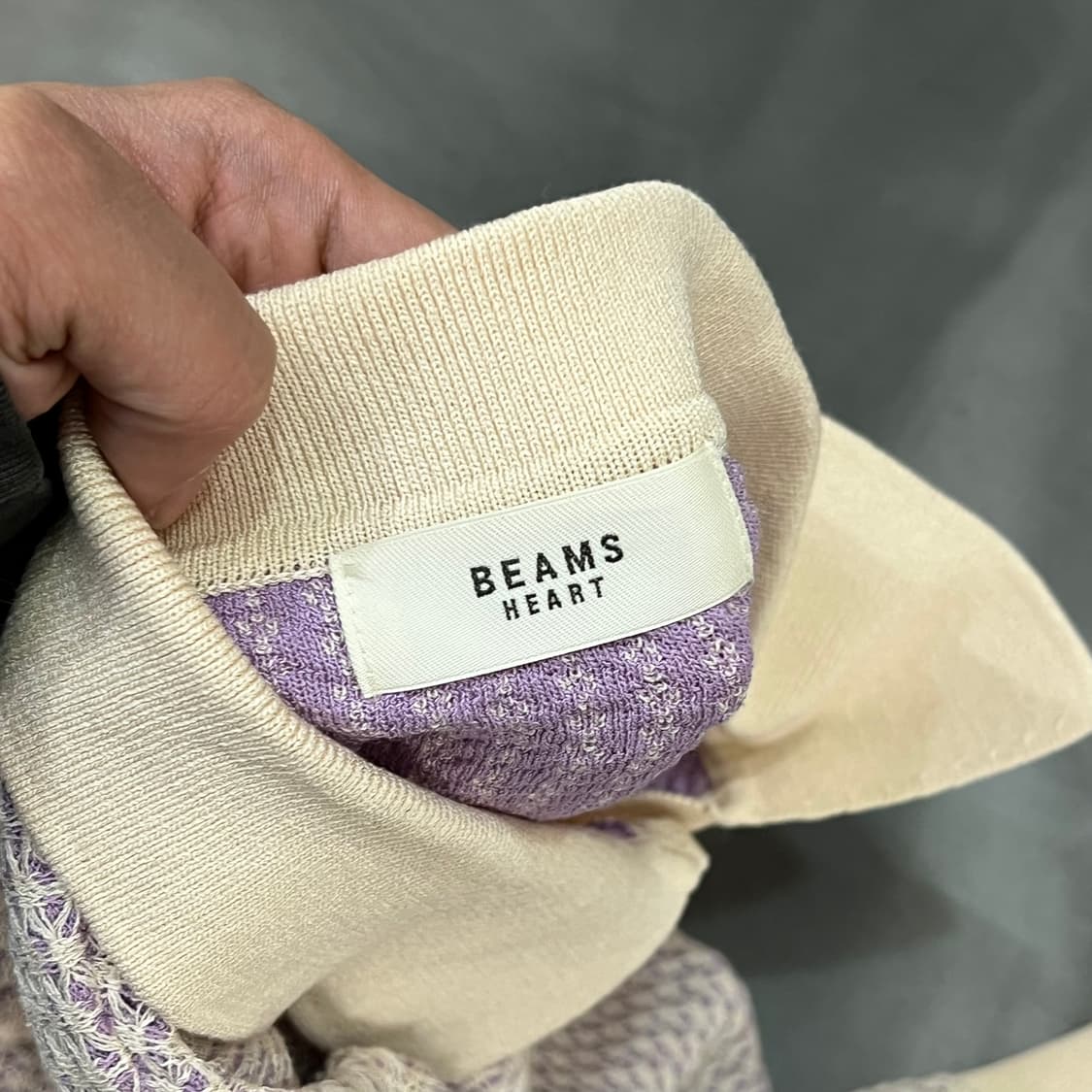  빔즈 패턴 하프 카라니트 y16009 상품이미지6