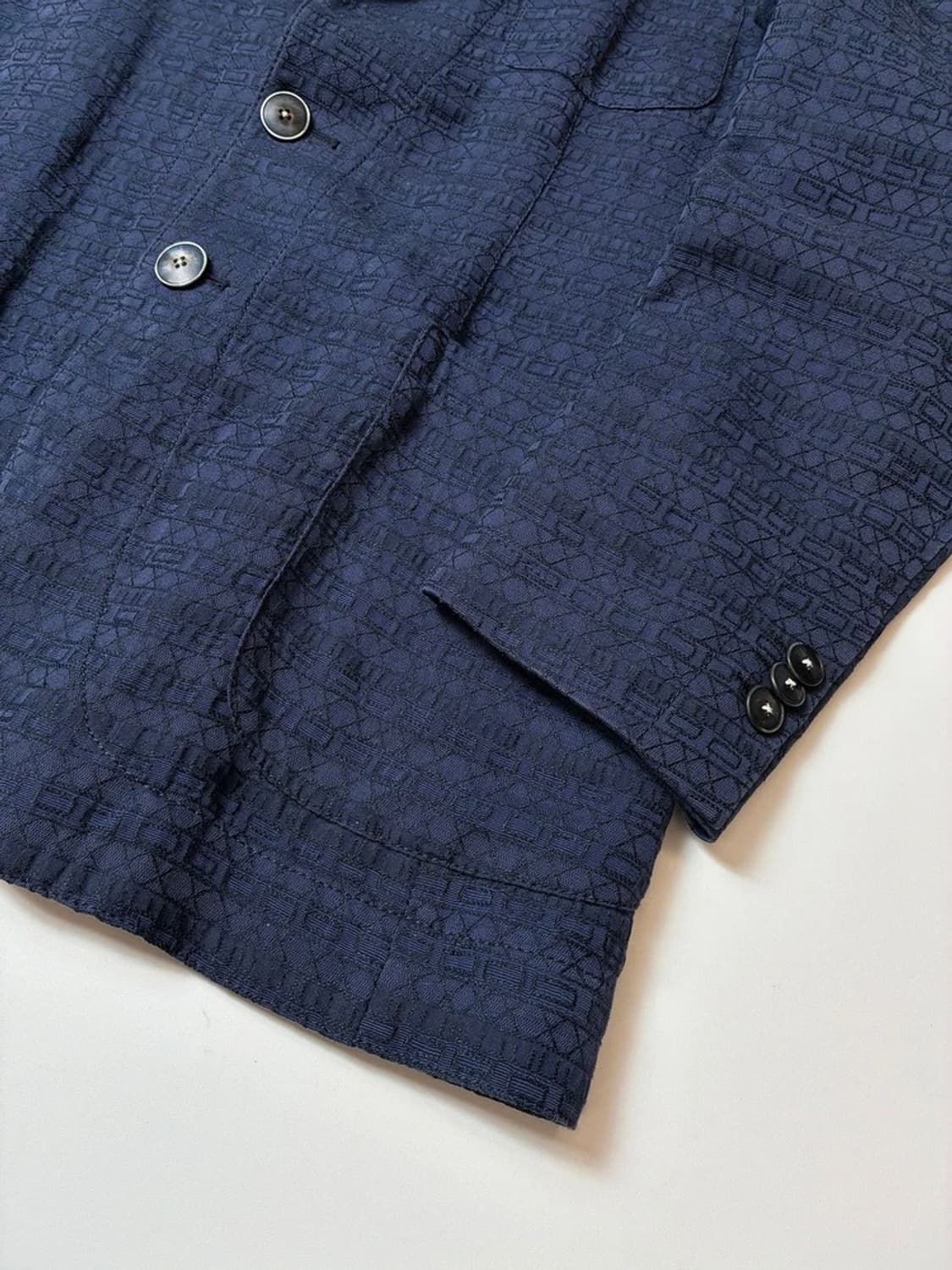 The GIGI 더 지지 린넨 코튼 체크 싱글 2B 블레이저 PN8271 상품이미지3