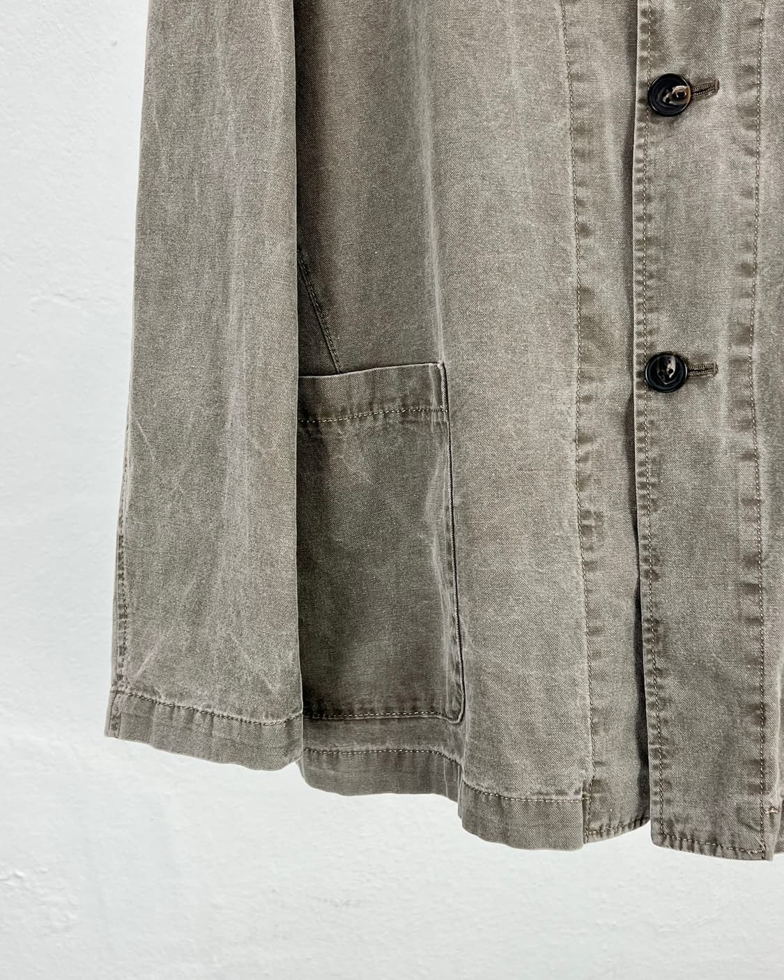 요지야마모토 aar 차콜 스톤 워시 테일러드 라인 워크 자켓 상품이미지4