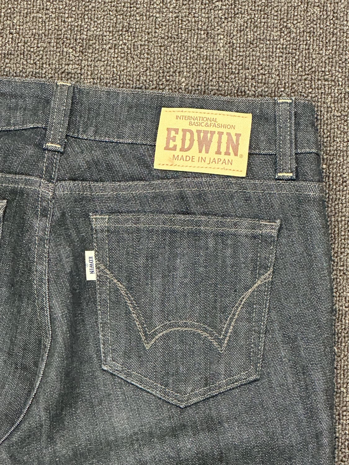 29x31)EDWIN vintage 여성 흑청 생지 데님팬츠 상품이미지2