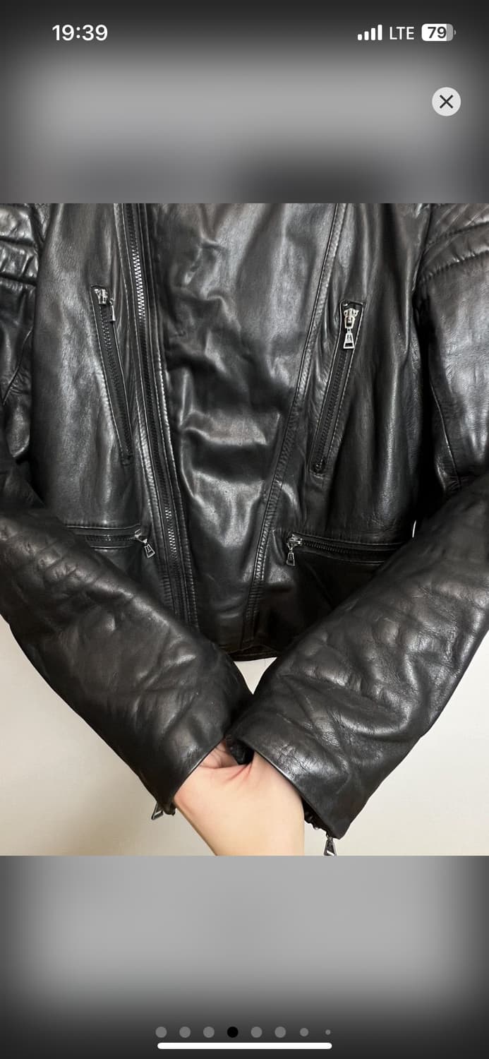 빈티지 모터사이클 레더 바이커 자켓 상품이미지4