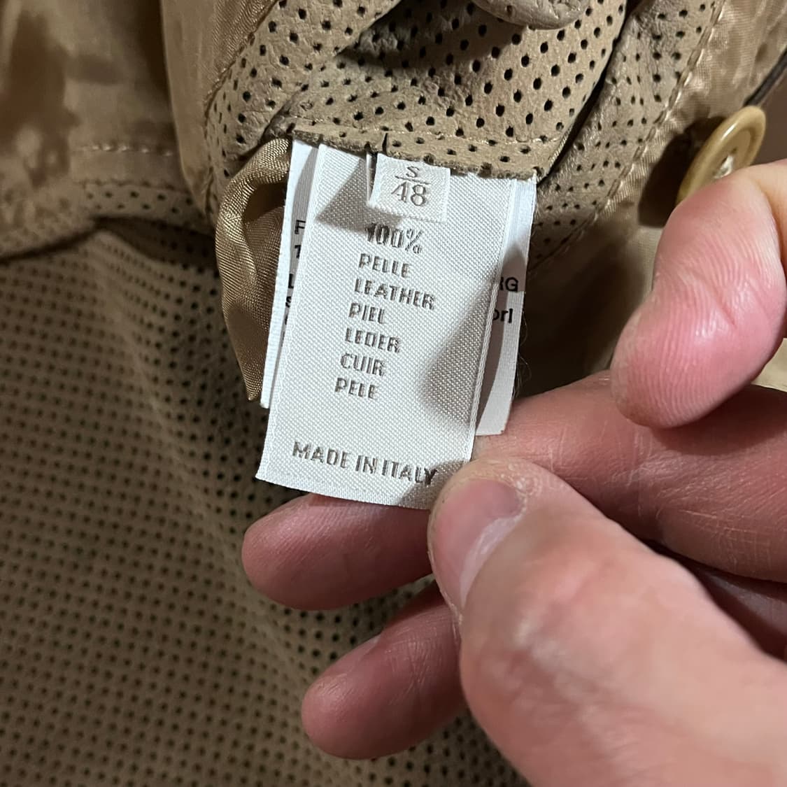 [100] 에르메네질도 제냐 펀칭 가죽자켓 상품이미지10