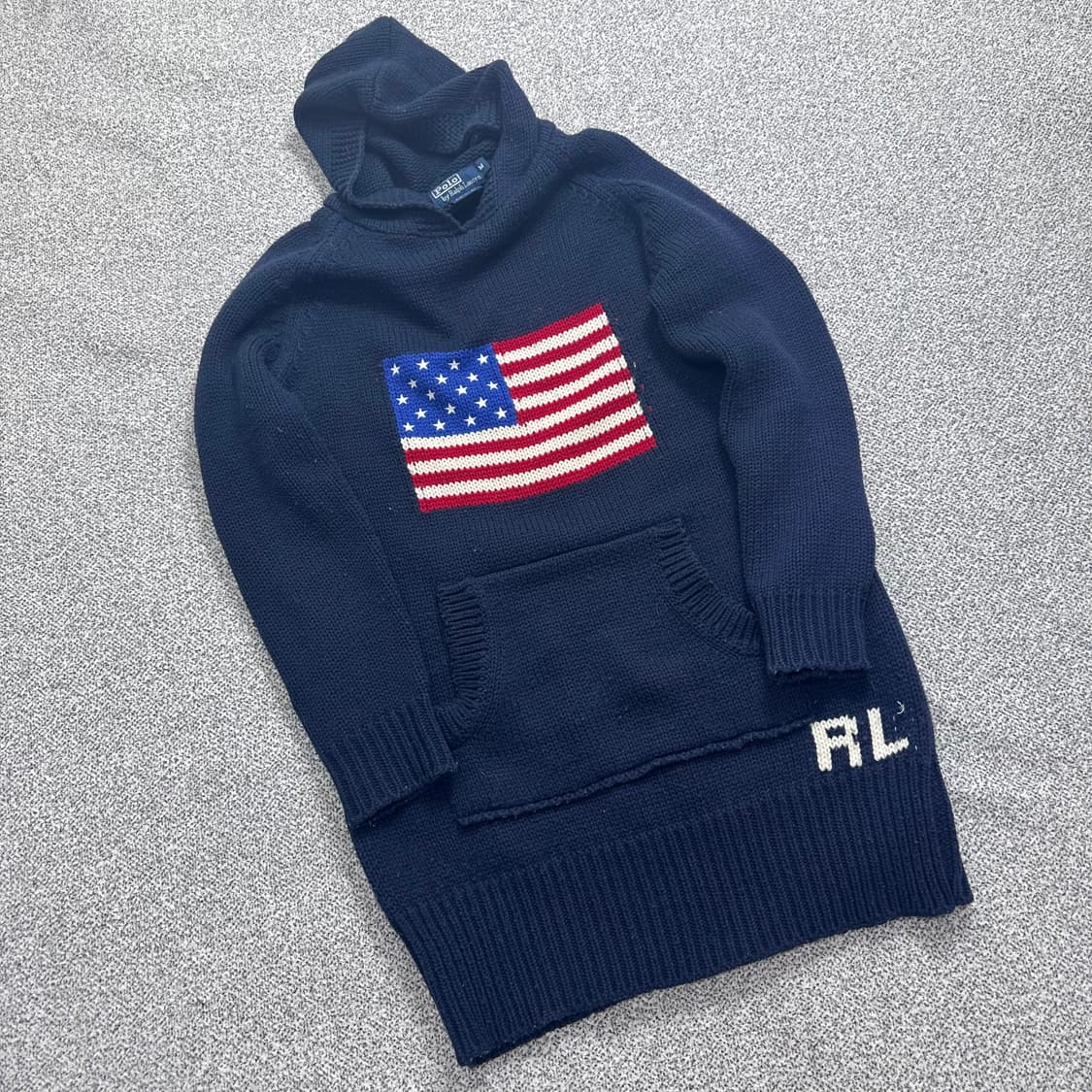 폴로 랄프로렌(Polo Ralph Lauren) 성조기 니트 원피스 후드 상품이미지1