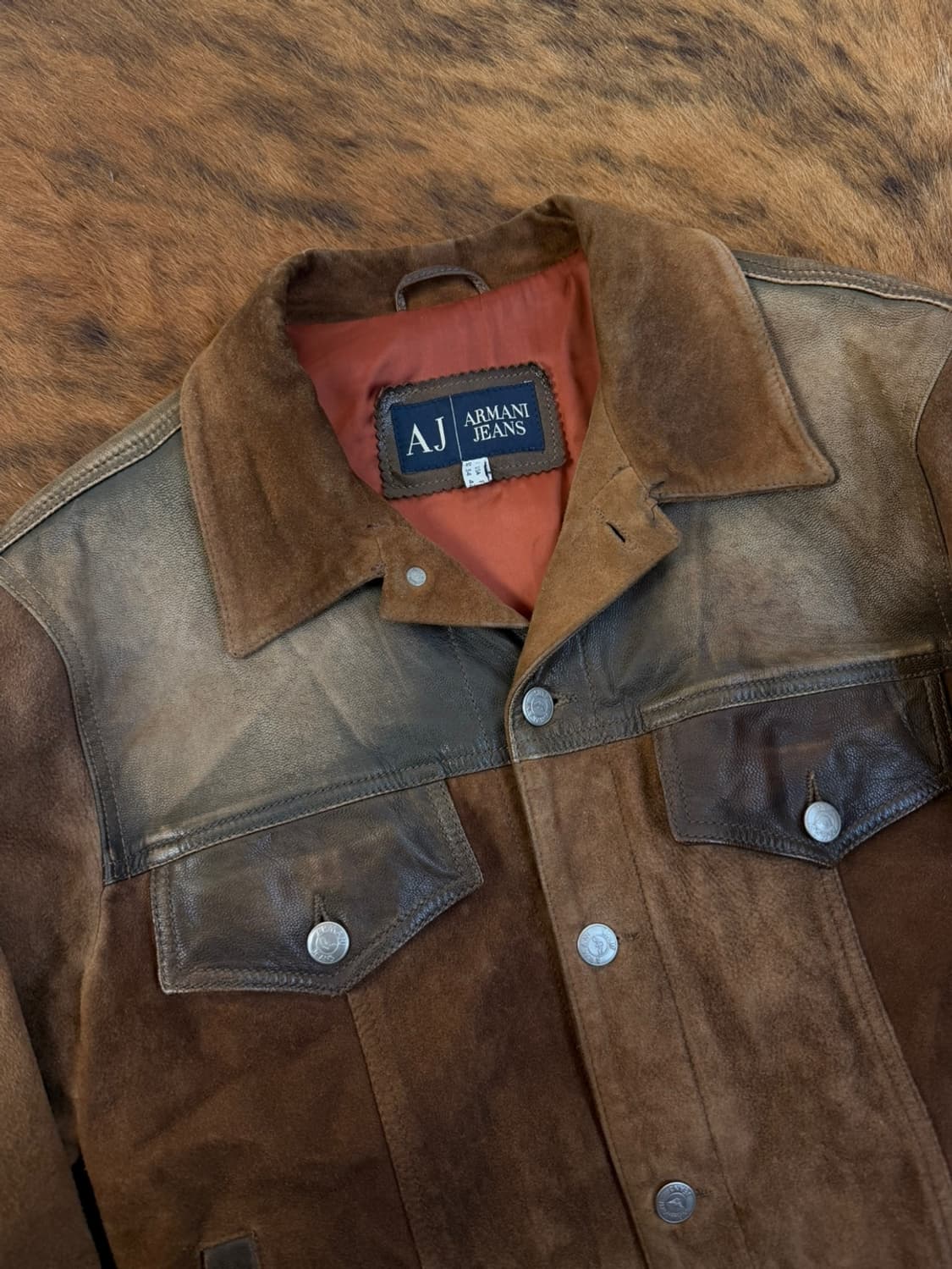 00s 아르마니 진스 스웨이드 레더 트러커 자켓  상품이미지3