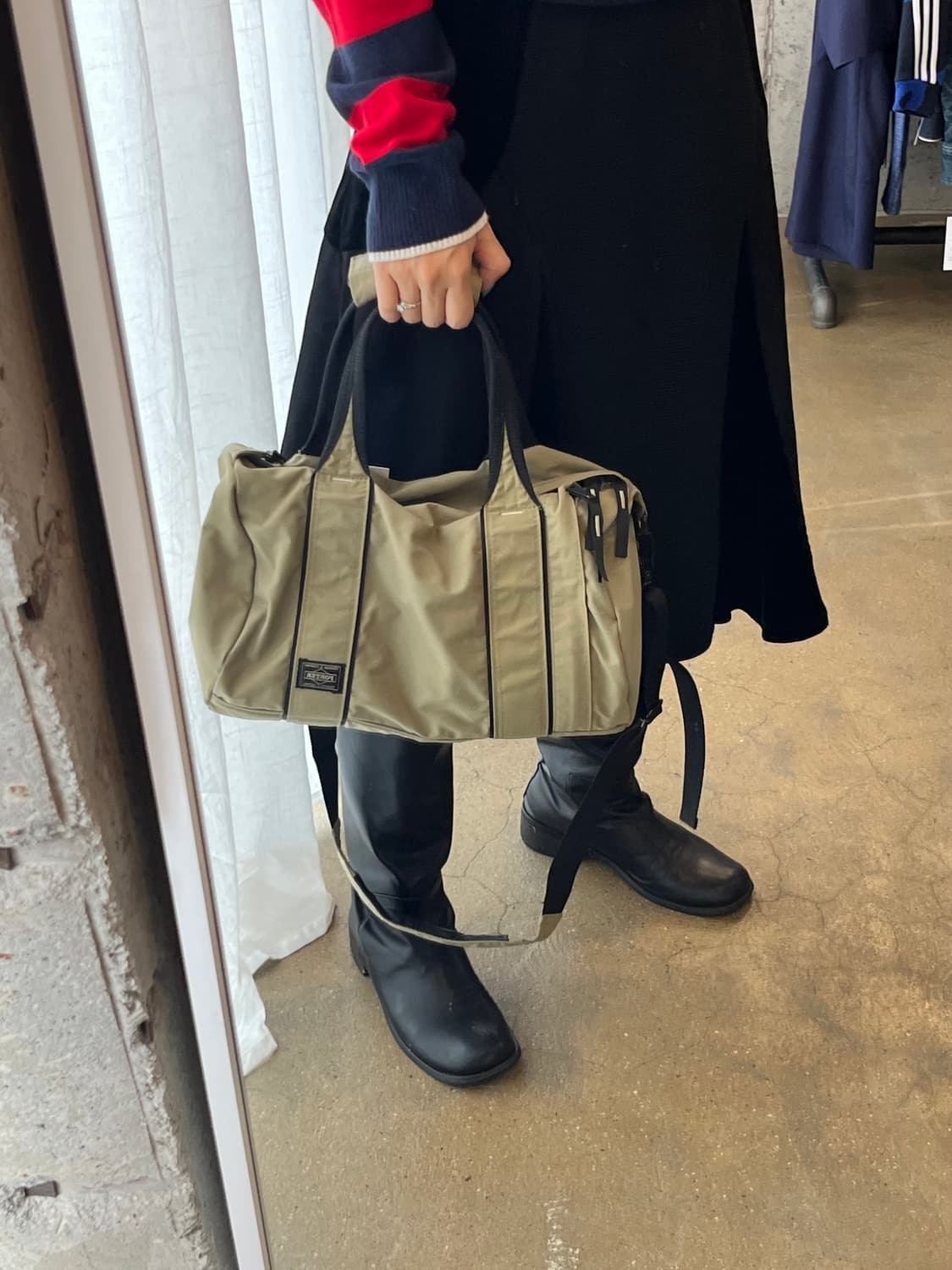 포터 코튼 크로스백 베이지 상품이미지1