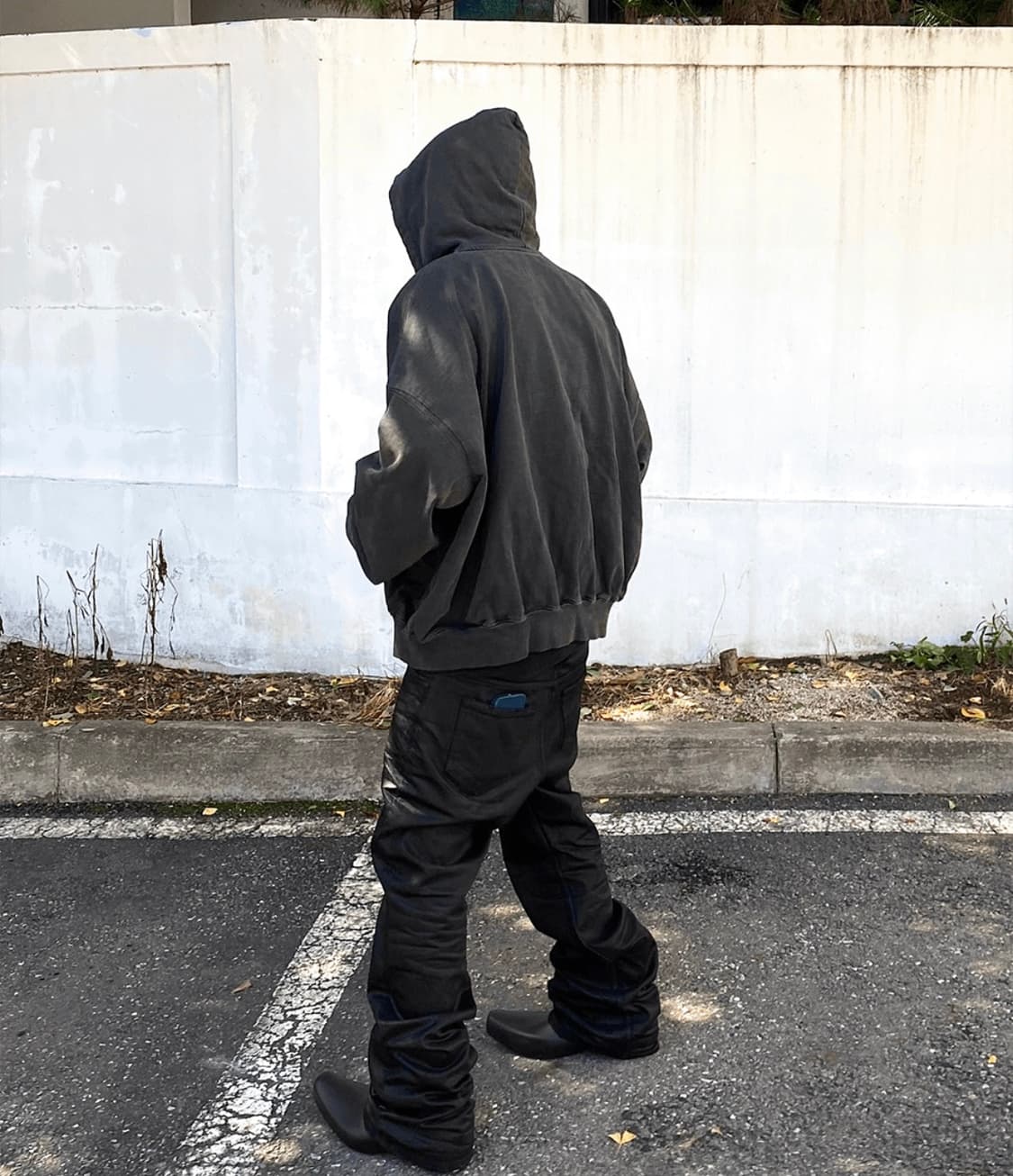 언더마이카 mu.11 안티 Fxxking logo 피그먼트 후드 집업 1 상품이미지5