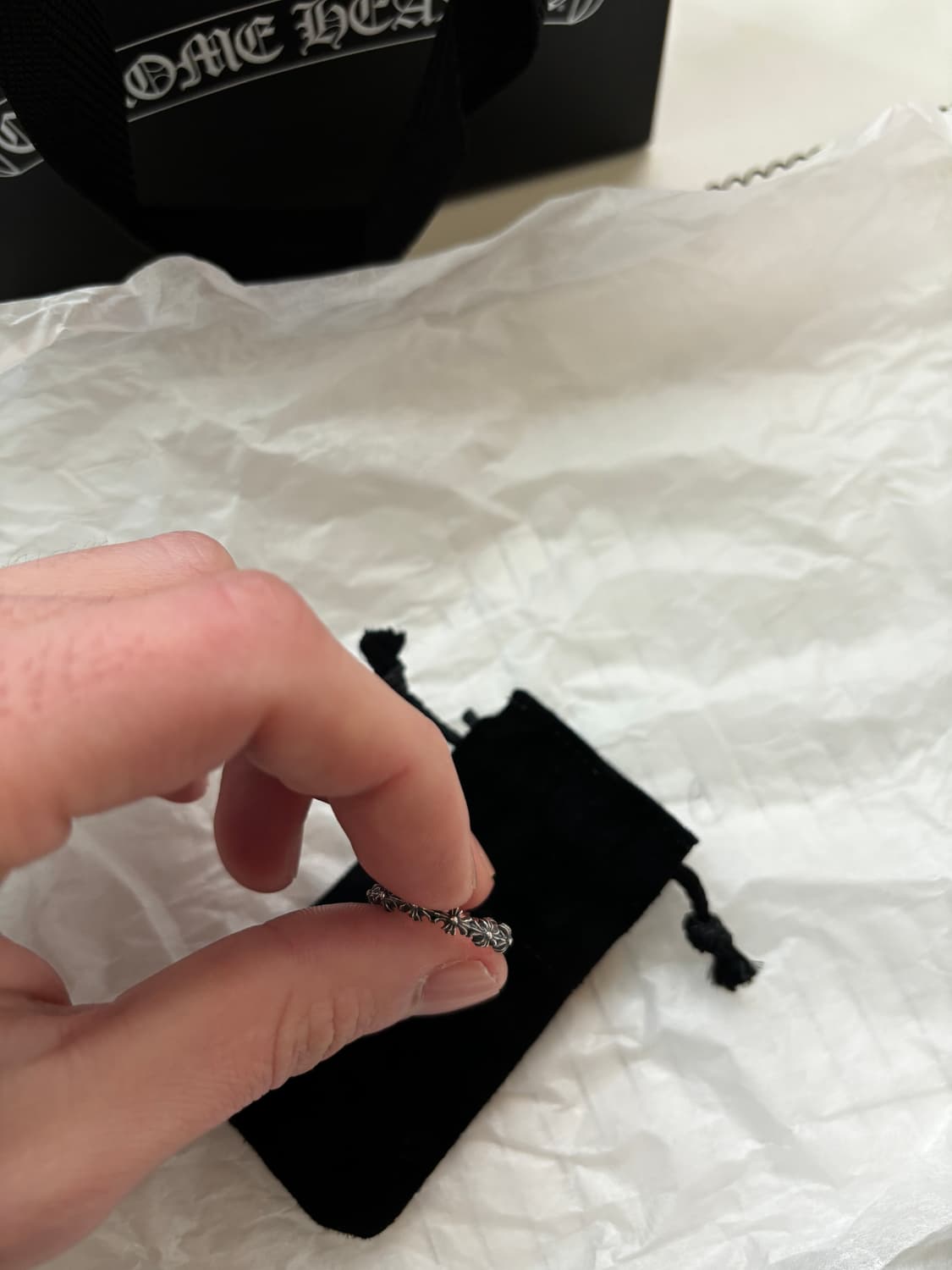 [US6] 크롬하츠 타이니 밴드 링 실버 상품이미지2