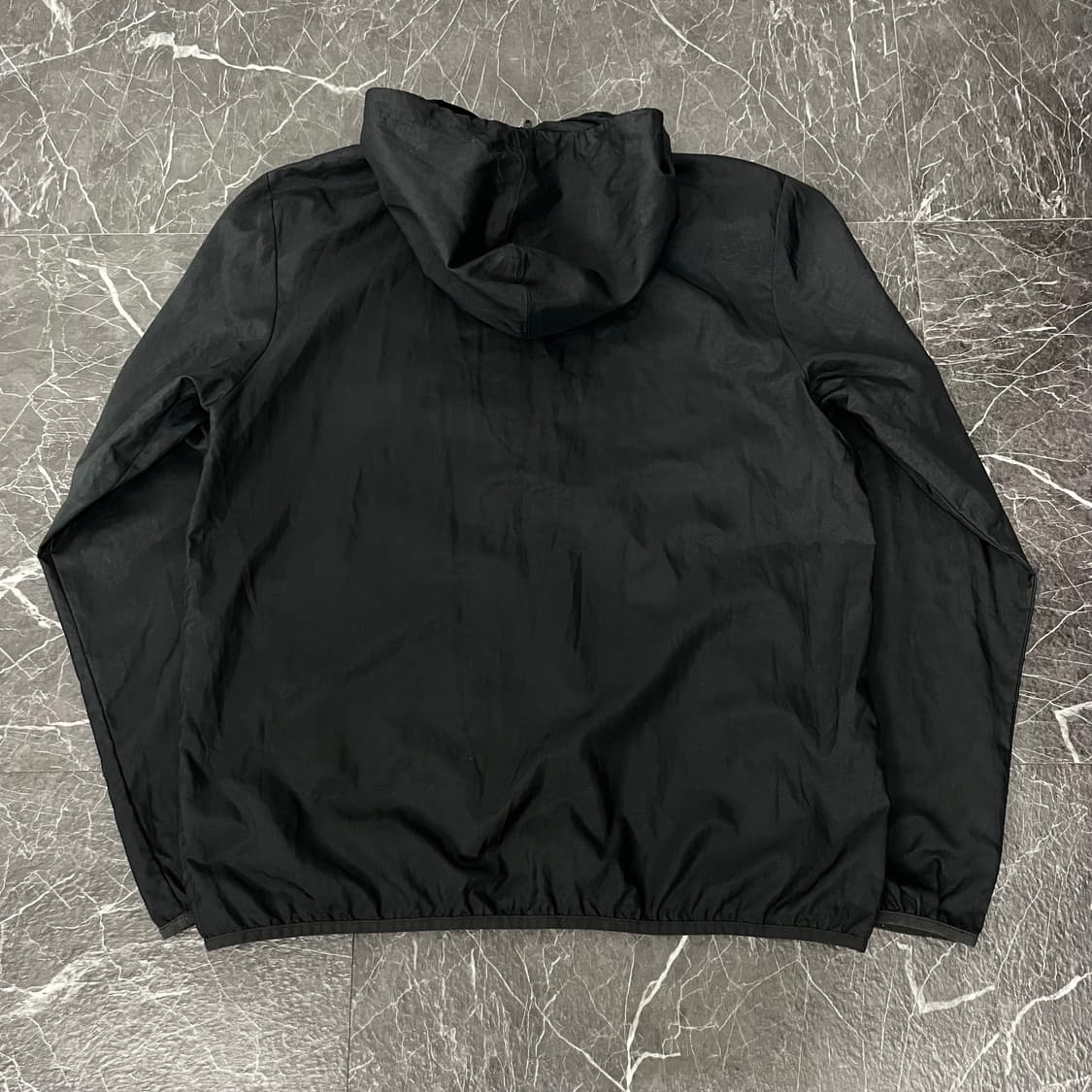 아디다스 블랙 아디로고 나일론 후드 바람막이 자켓 상품이미지3