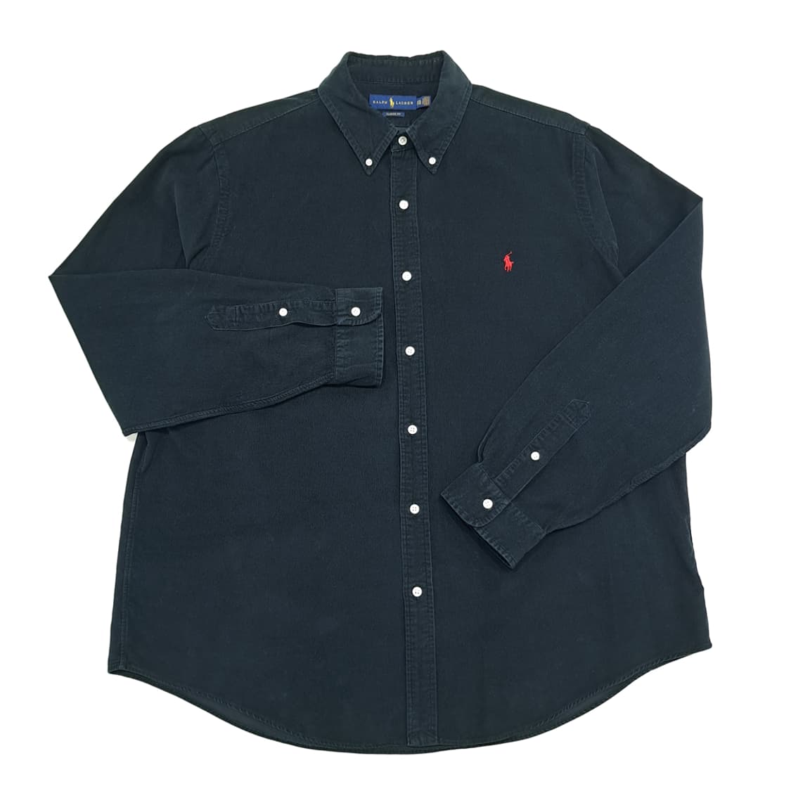 CN954 2XL 폴로 랄프로렌 블랙그린 핀코듀로이 긴팔 셔츠 남방 상품이미지2