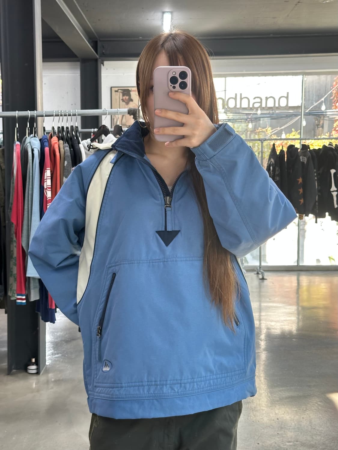 아디다스 90s올드스쿨 아노락스키점퍼 소라 상품이미지4