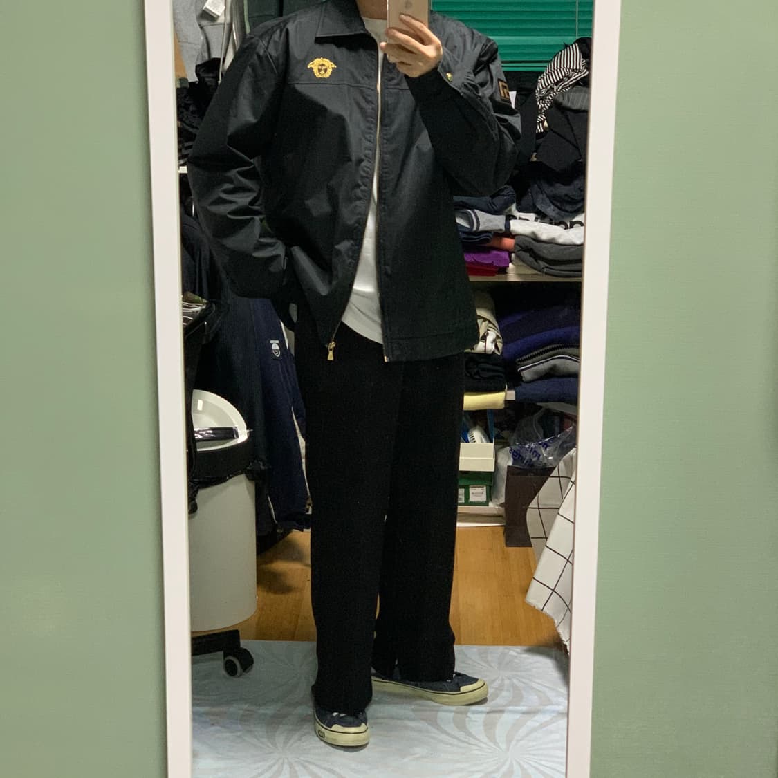 베르사체 미니로고 블루종자켓(정품) 상품이미지2