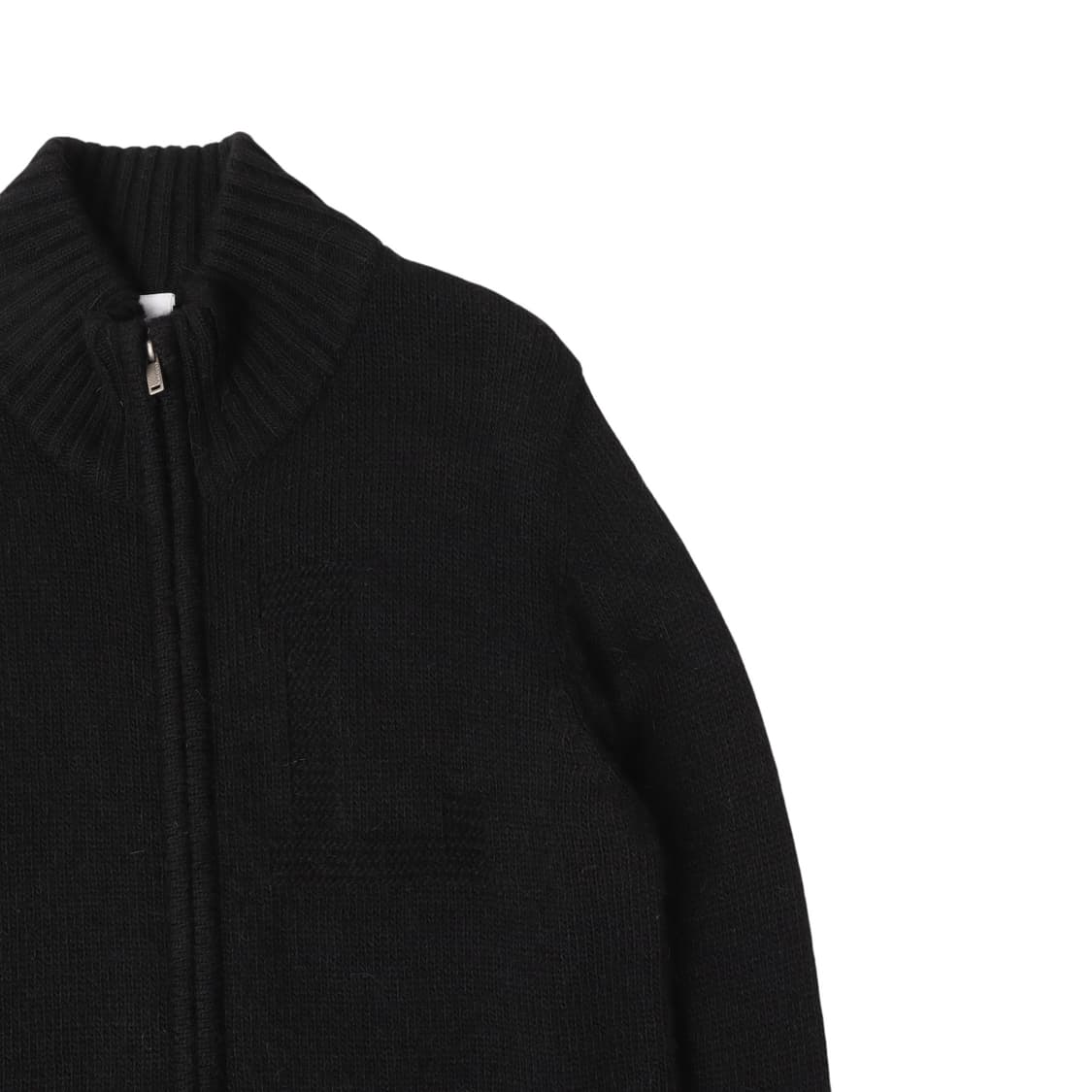 라코스테 블랙 알파카 블렌드 울 집업 가디건 상품이미지3