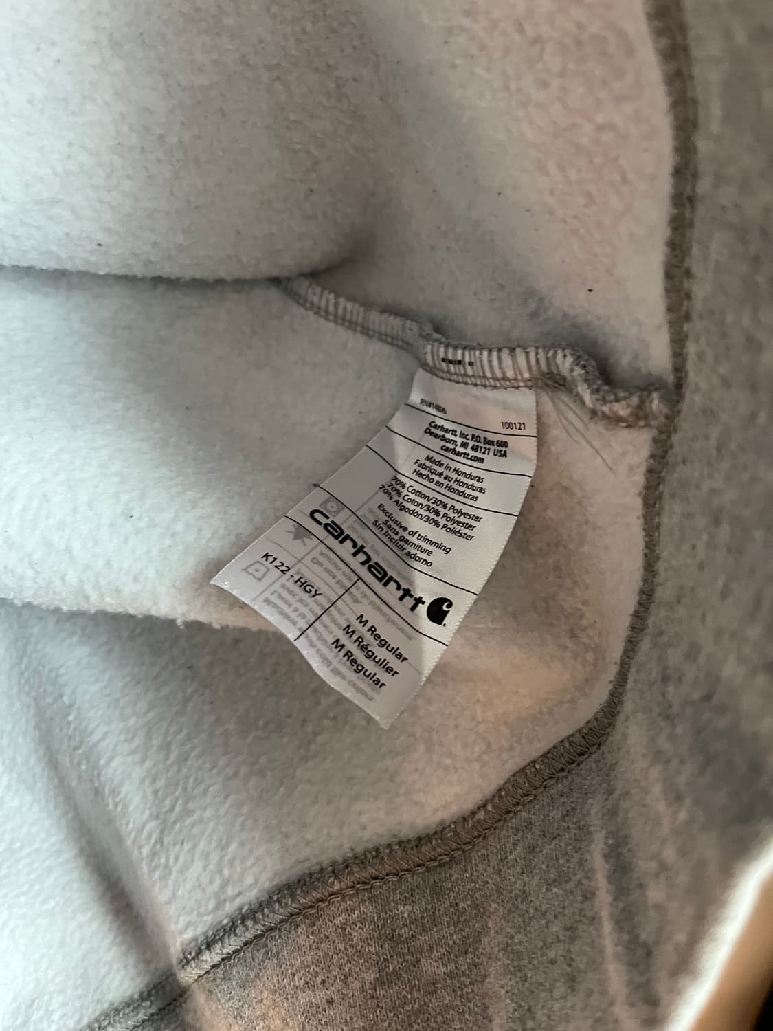 칼하트 후드집업 그레이 [M] 상품이미지6