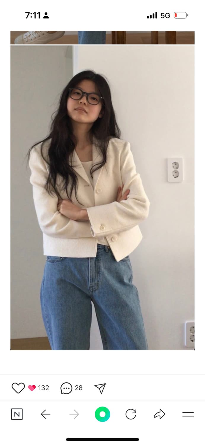 Letter 트위드 자켓 상품이미지2