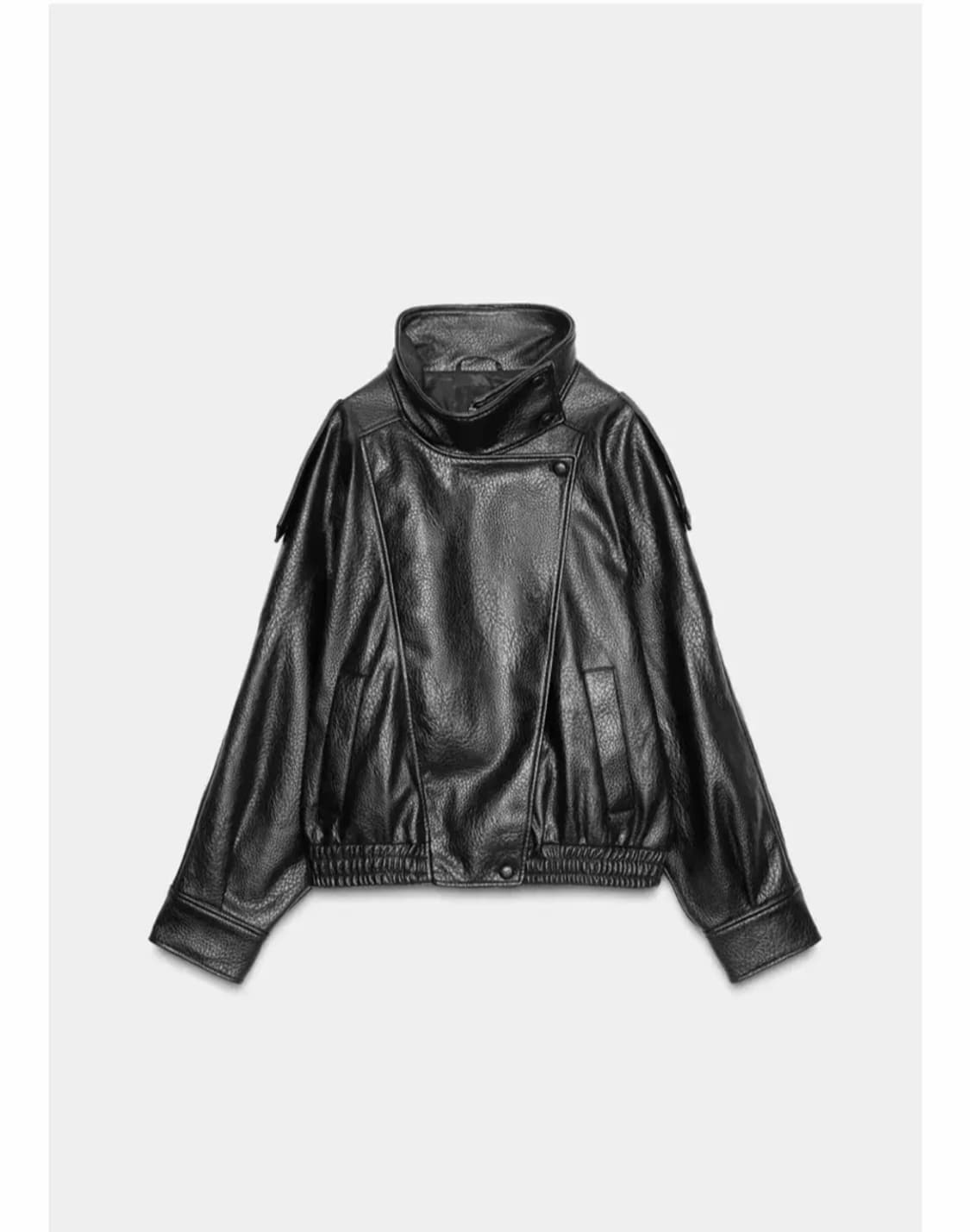 자라 생로랑맛 페이크 레더 자켓 M 상품이미지1