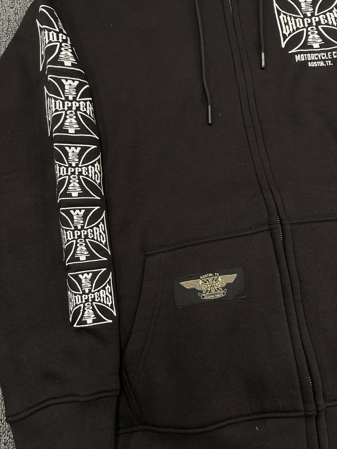 L) West Coast Choppers 사이드 자수 후디 후드집업 상품이미지5