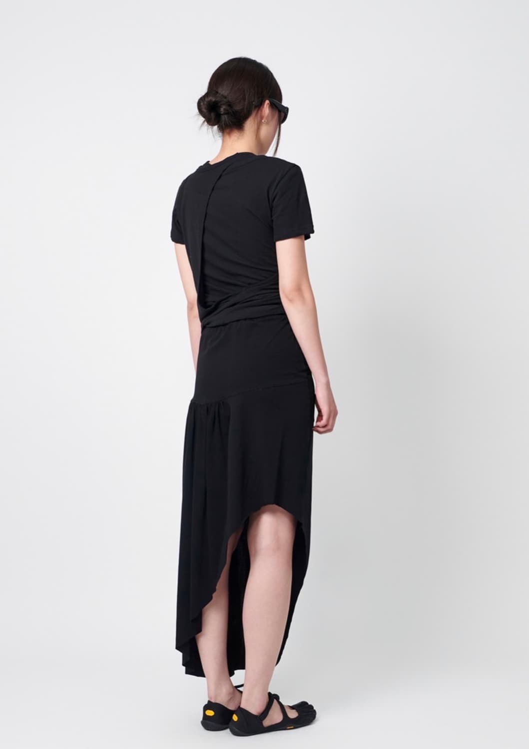 UNBALANCE GATHER SKIRT BLACK 상품이미지3