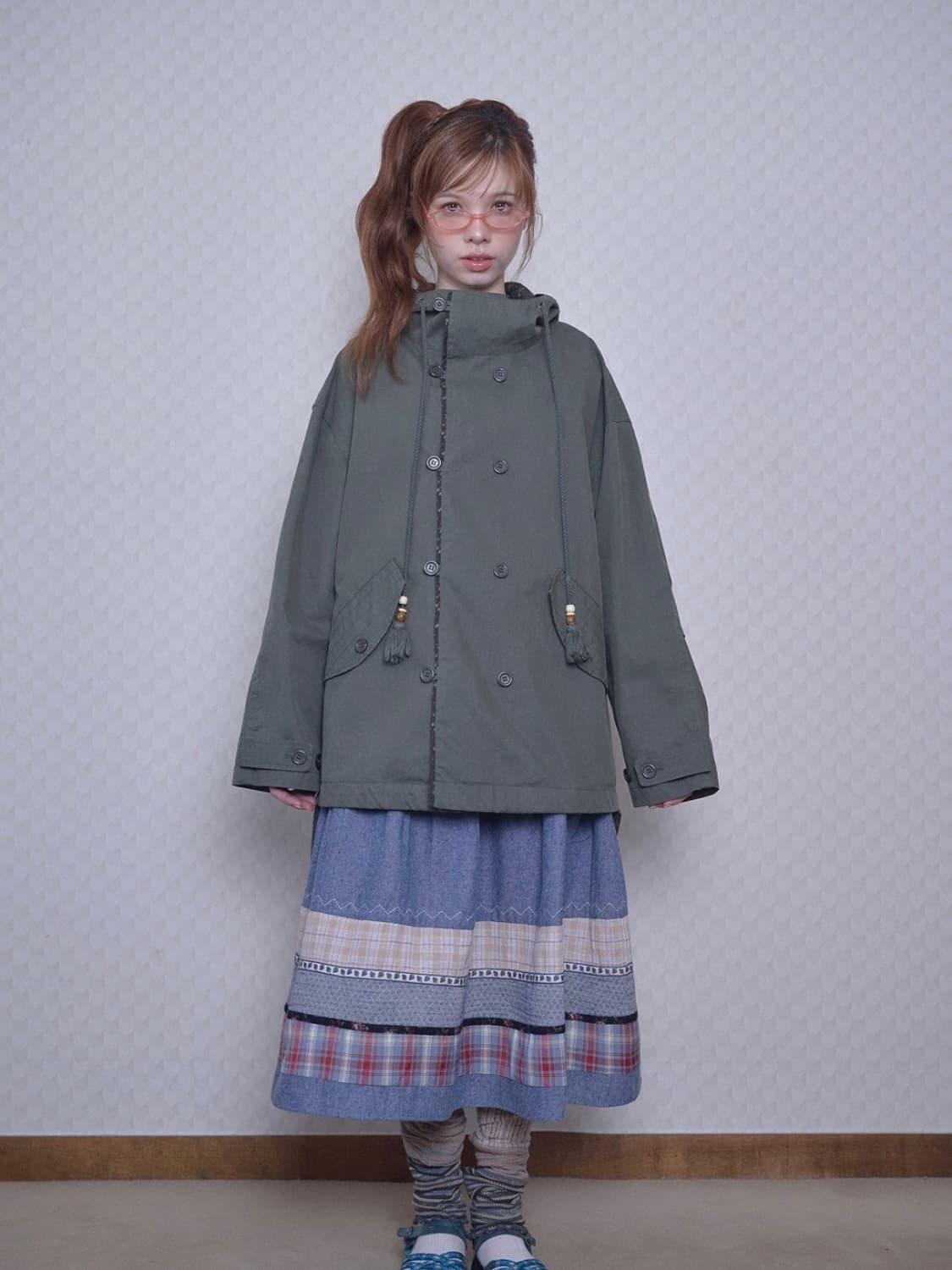 허그유어스킨 위시드 자켓 카키 상품이미지2