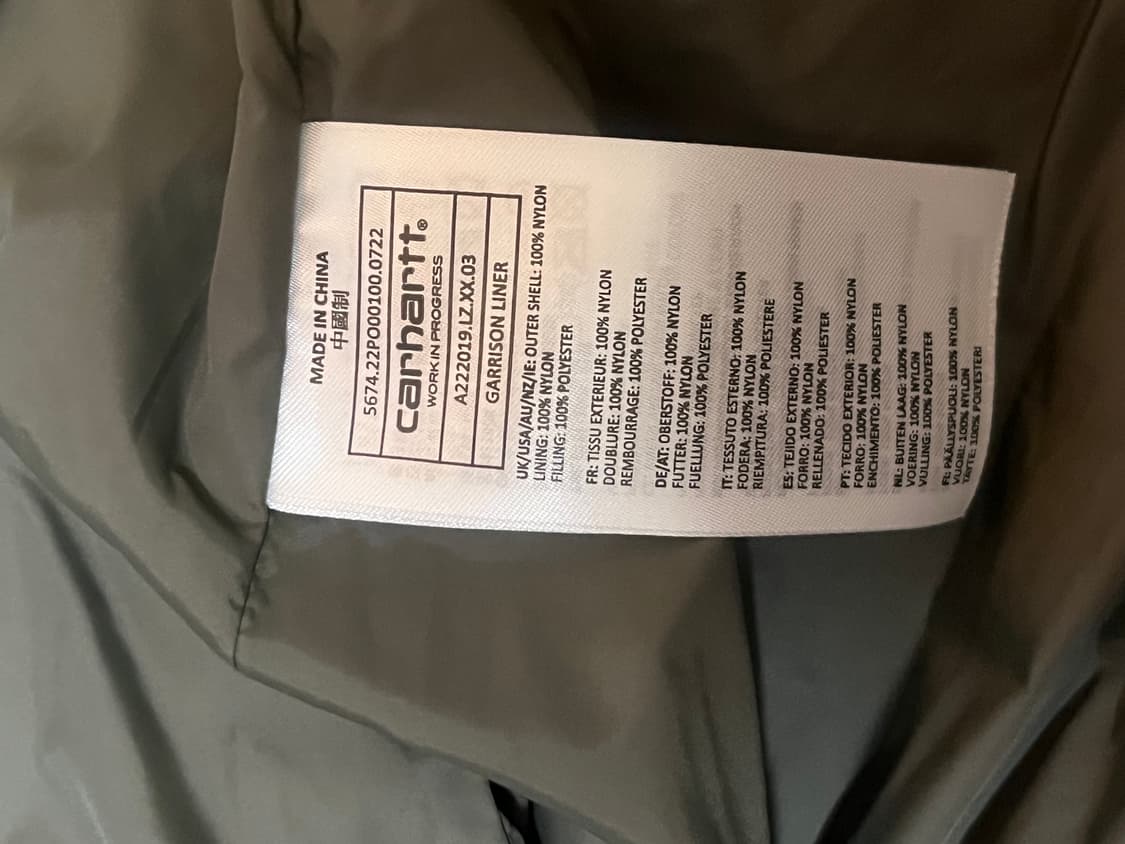 칼하트 WIP 개리슨라이너 카키 상품이미지6