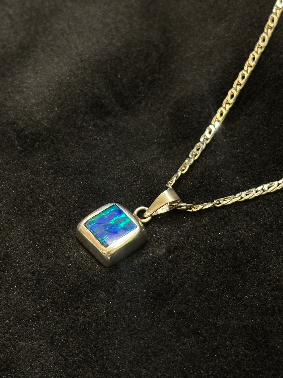 Mexico Blue Opal 925silver necklace 상품이미지2