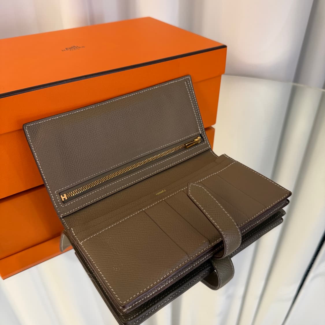 에르메스 베안 장지갑 에토프 Y각인 상품이미지4