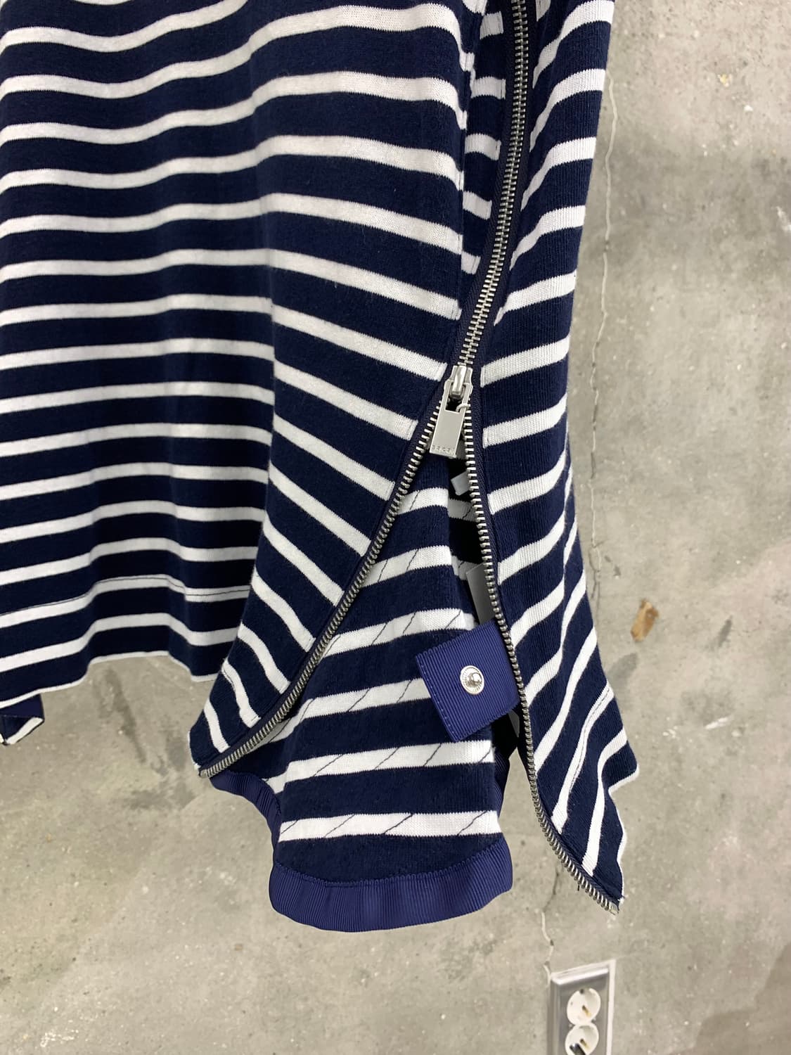 Sacai 사카이 네이비 단가라 프릴 미니 원피스 상품이미지7
