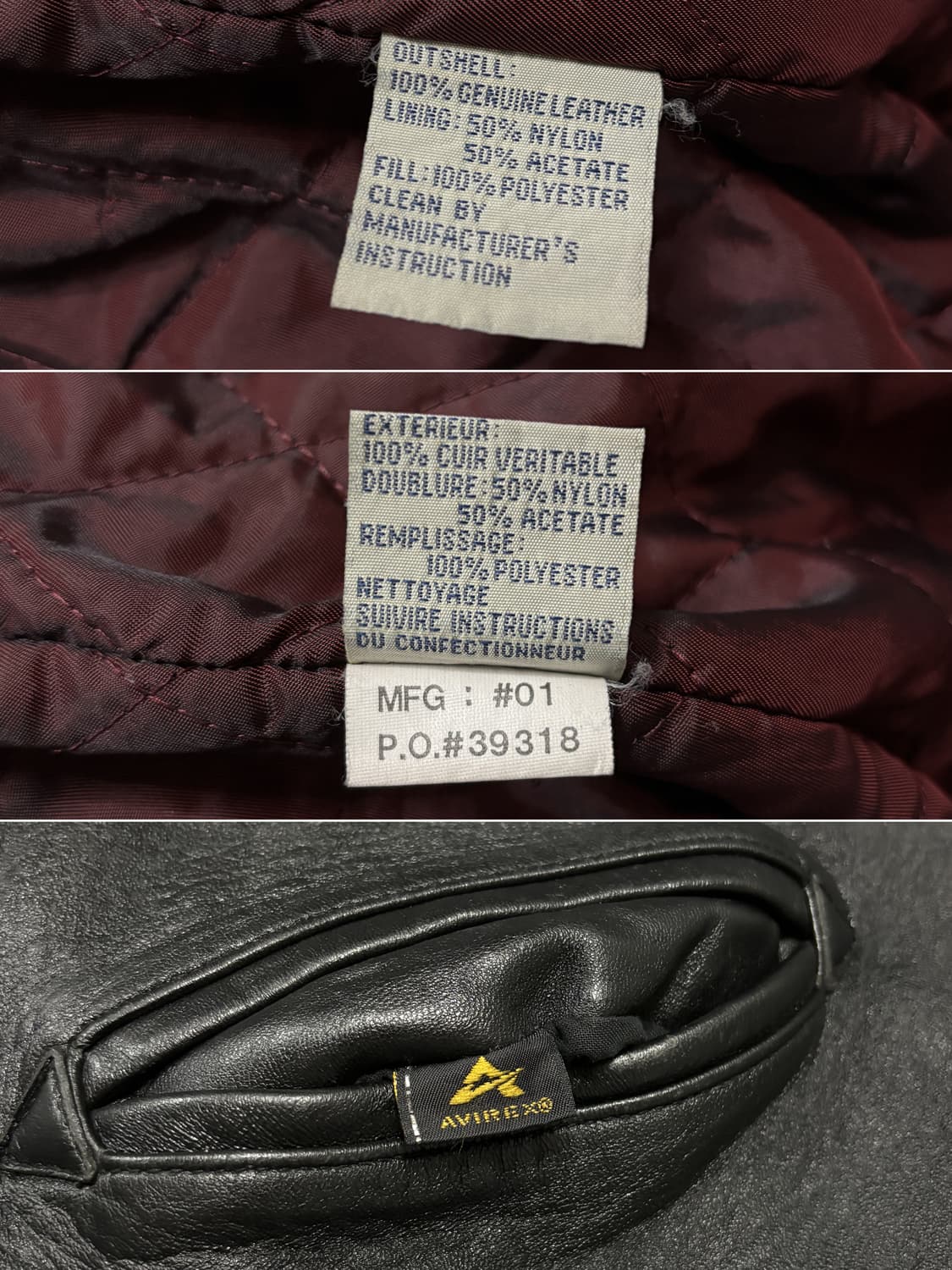 90s 빈티지 아비렉스 아이콘 바시티 자켓 상품이미지6