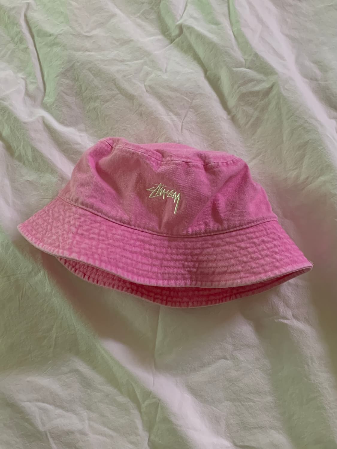 스투시 워시드 스탁 버킷햇 핑크 L-XL 상품이미지1