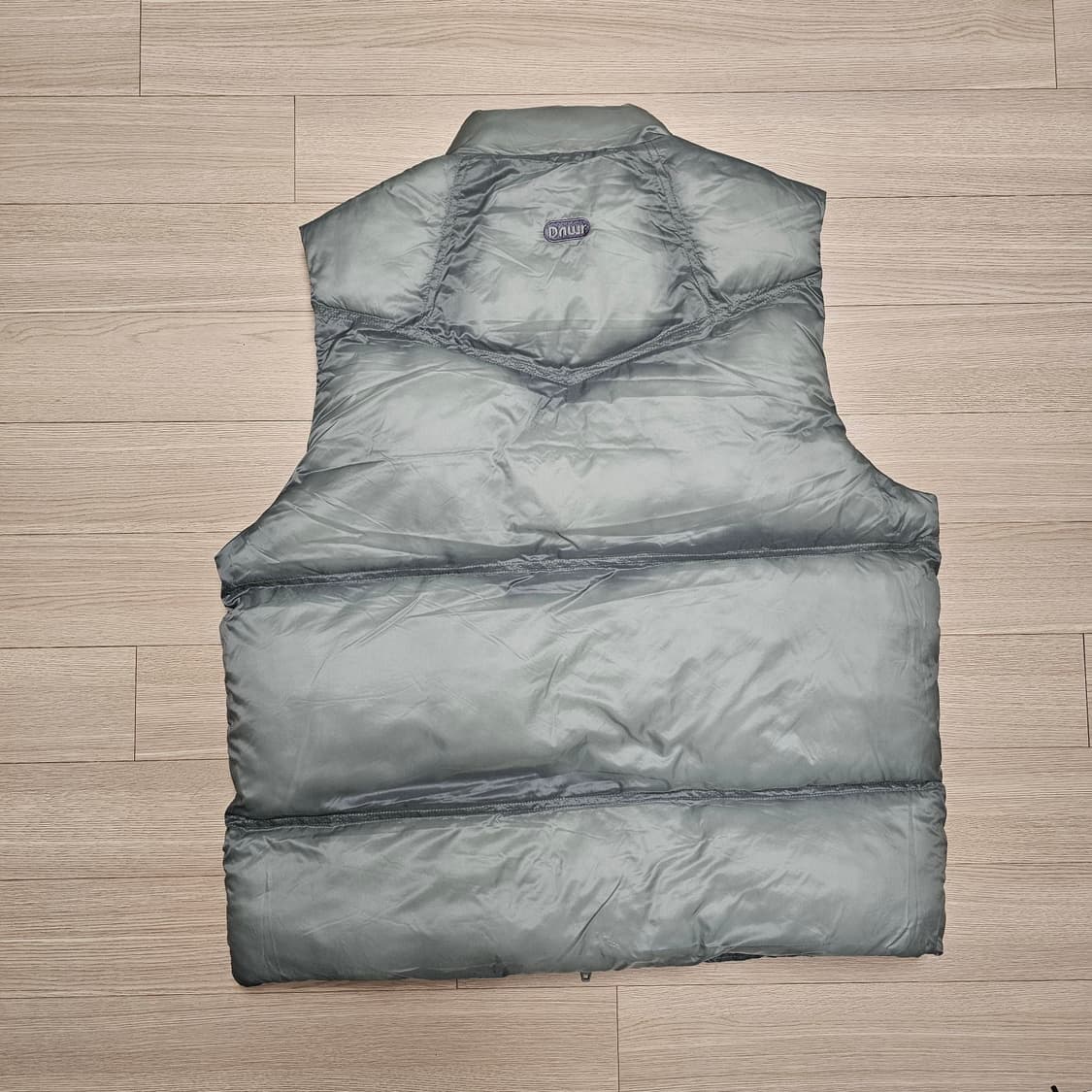 M ) ZARA 자라 시어쉘 패딩 조끼 베스트 라이트카키 1회착 상품이미지4