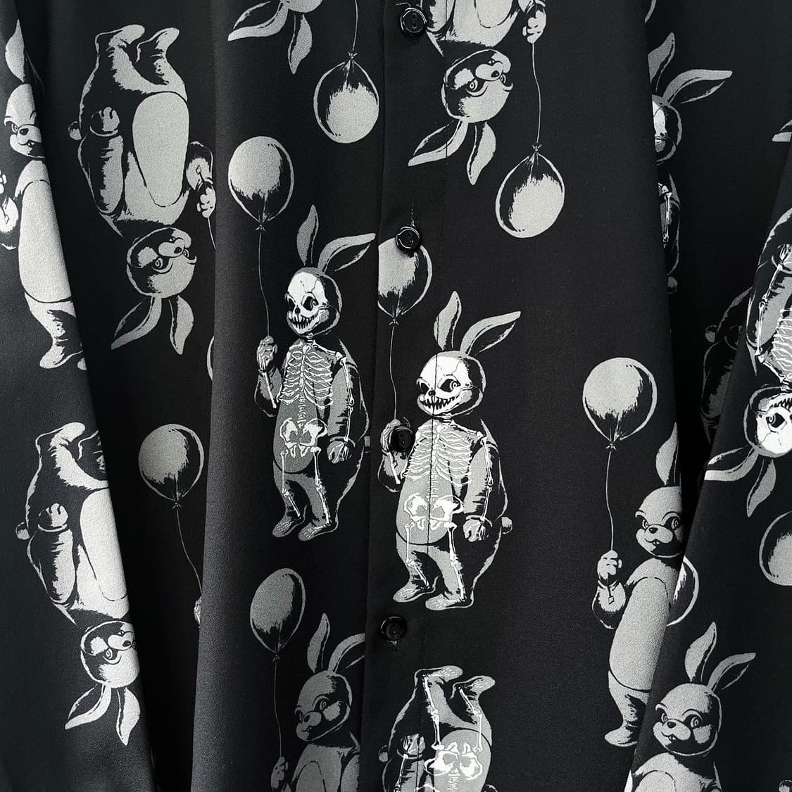 드럭 허니 제팬 스컬 래빗 펑크 셔츠 상품이미지4