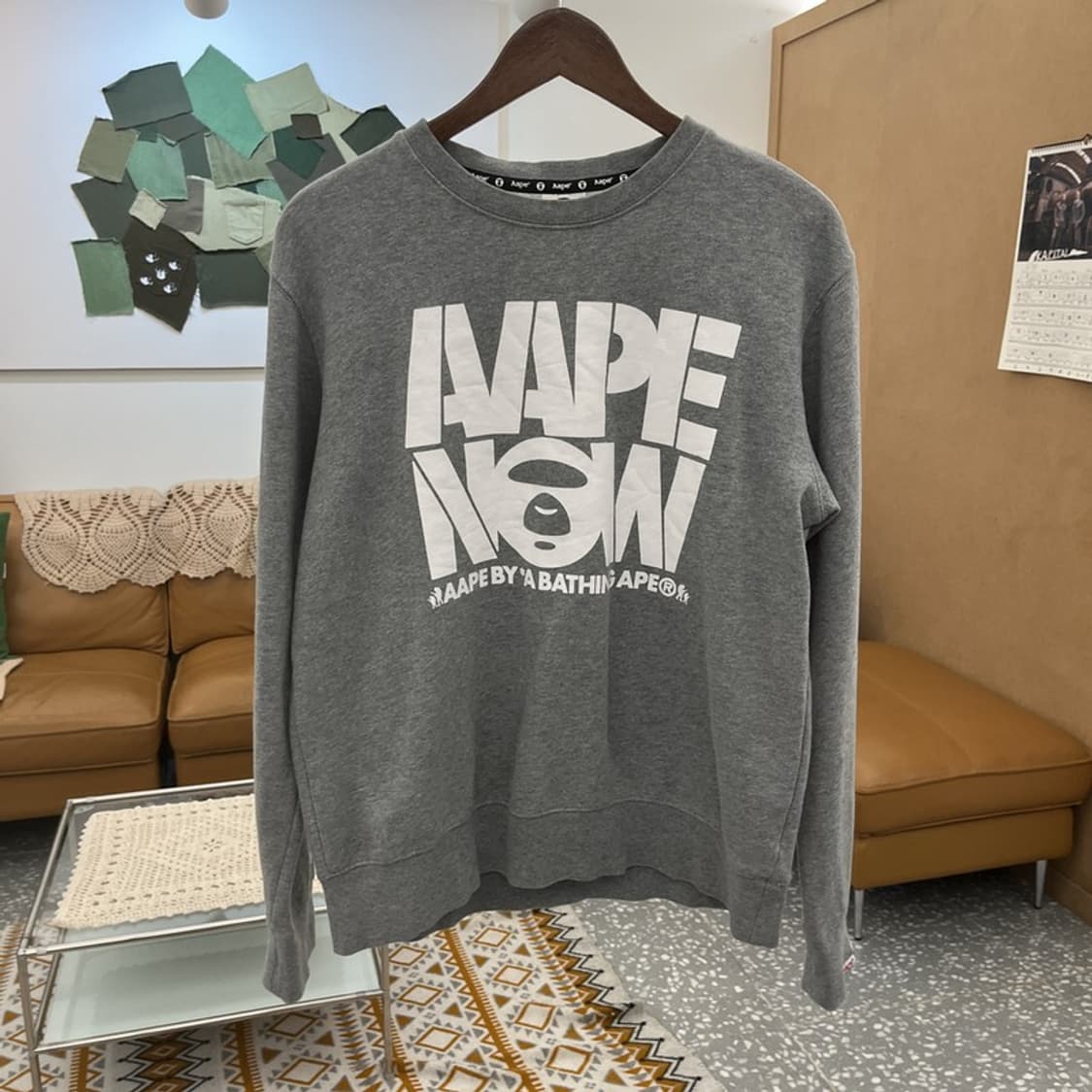 베이프 AAPE 빈티지 스트릿 펑크 빅 스펠아웃 맨투맨 L C10701 상품이미지3