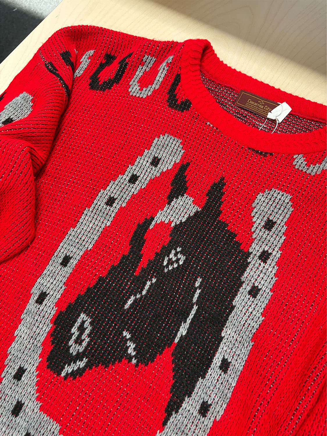 USA 레드 홀스 그래픽 니트  상품이미지5