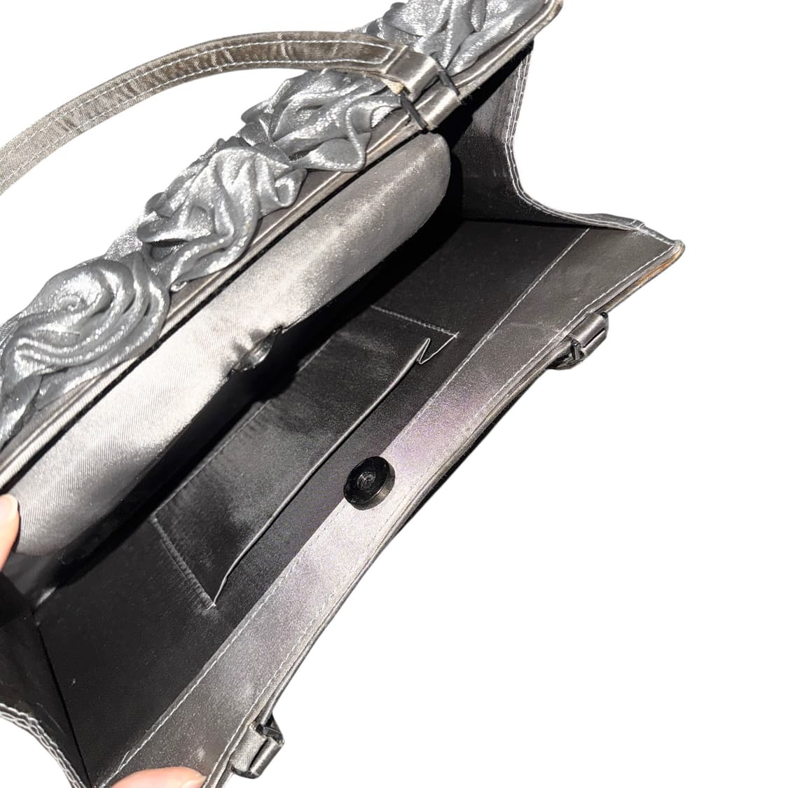 Metal Grey Rose Handbag 상품이미지6