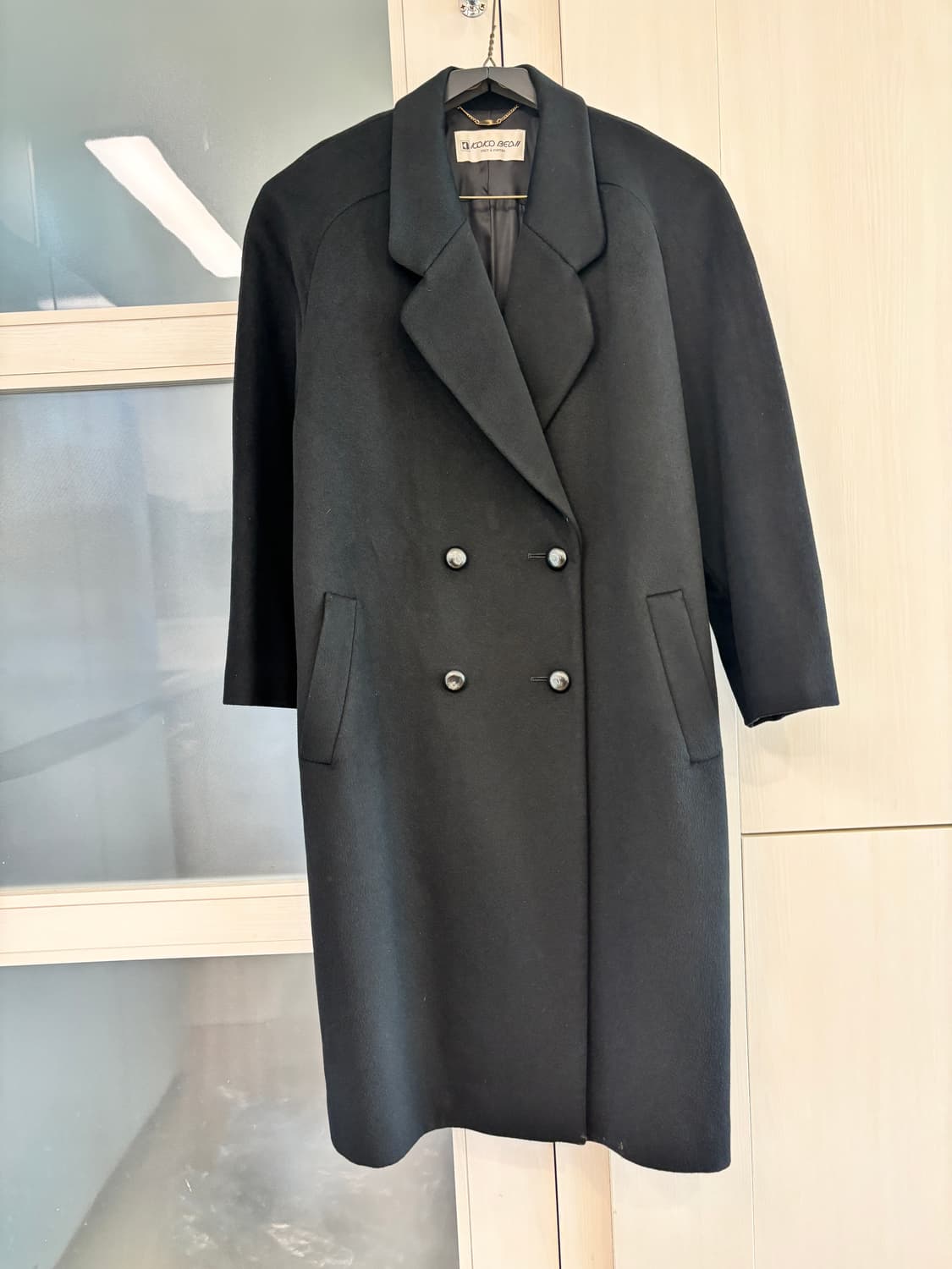 울100 검정 더블코트  상품이미지1