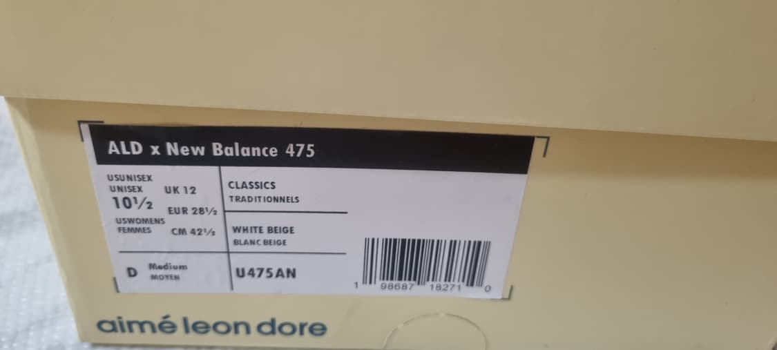 뉴발란스 475 에임레온도르 크림 화이트 블랙 285 상품이미지8