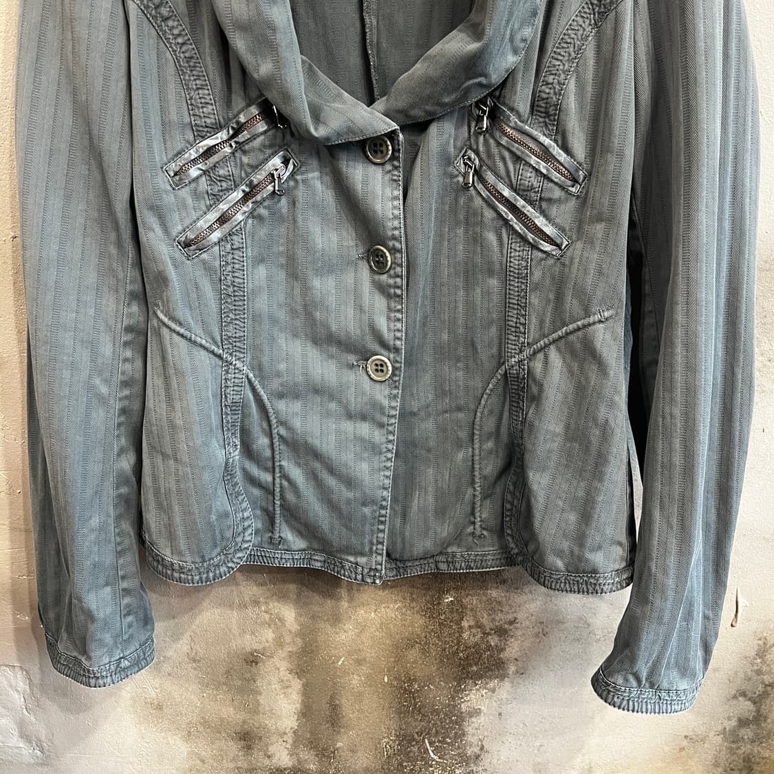 트랜짓 멀티 지퍼 숄칼라 자켓 상품이미지4