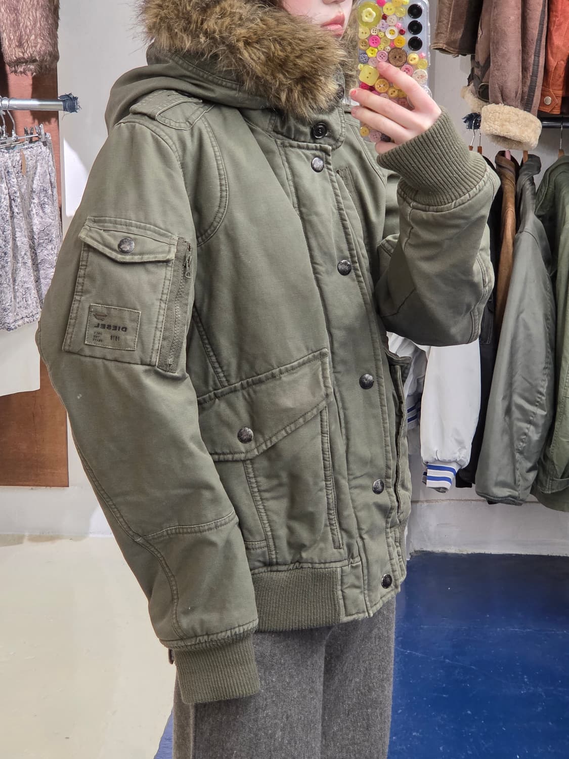 DIESEL 디젤 military 야상 파카 상품이미지2