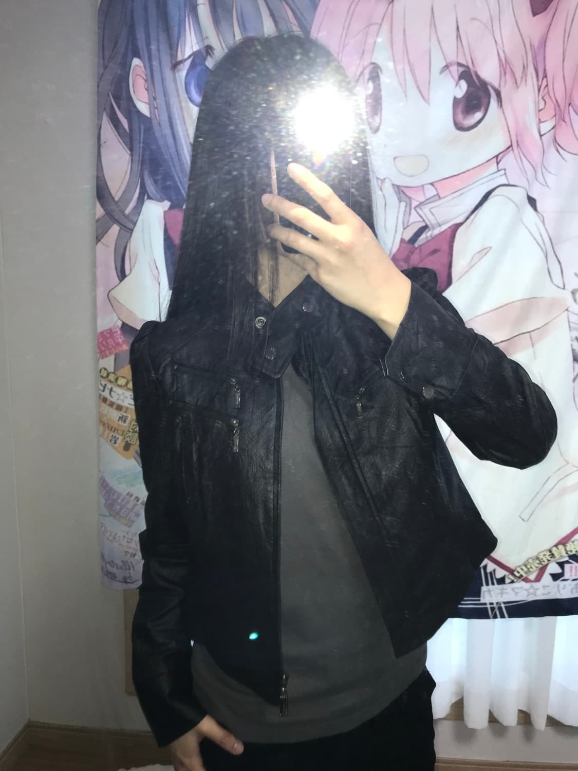 라이더 크롭 레더자켓 상품이미지2