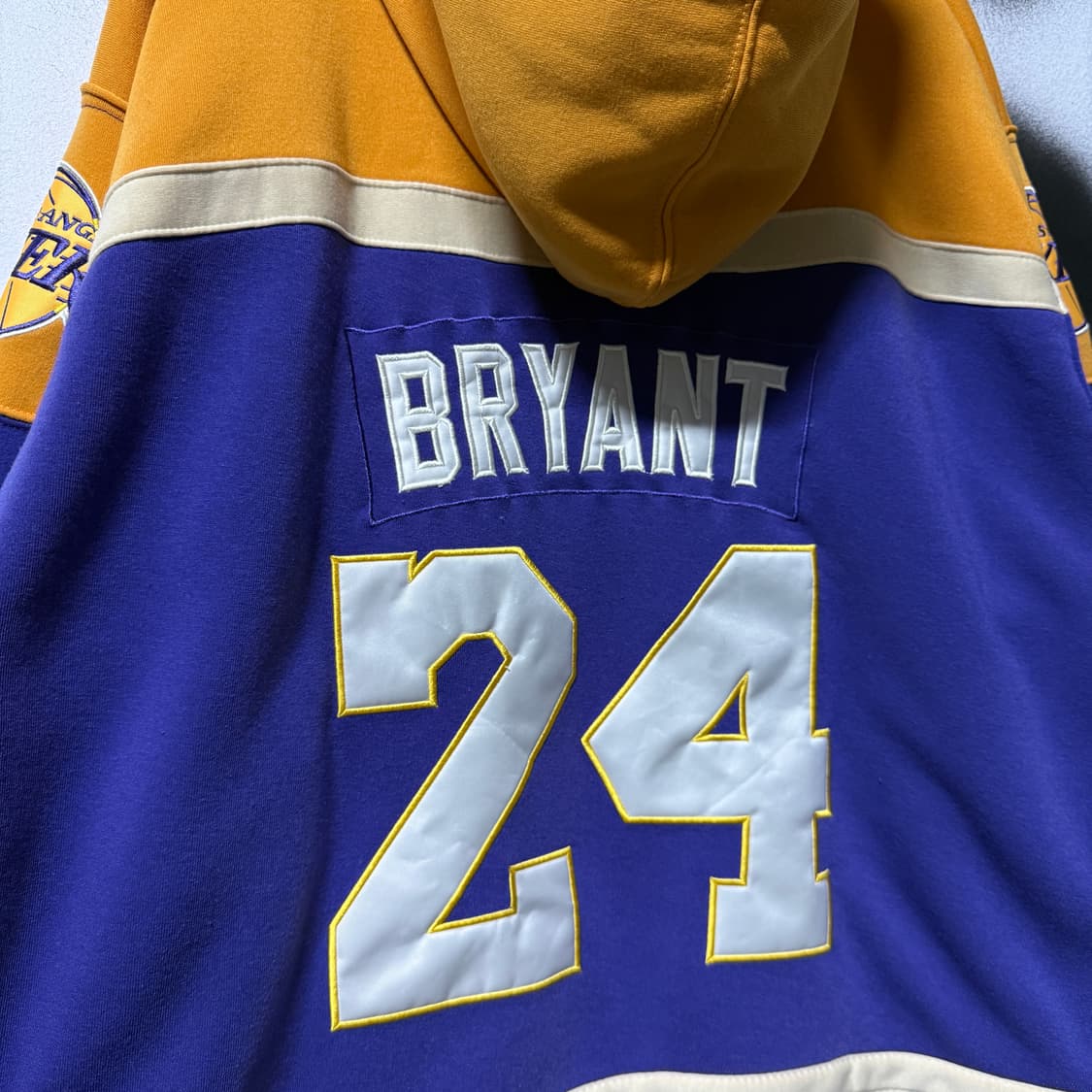 빅사이즈 NBA 레이커스 코비 브라이언트 마킹 자수 패치 하키 후드티 상품이미지5