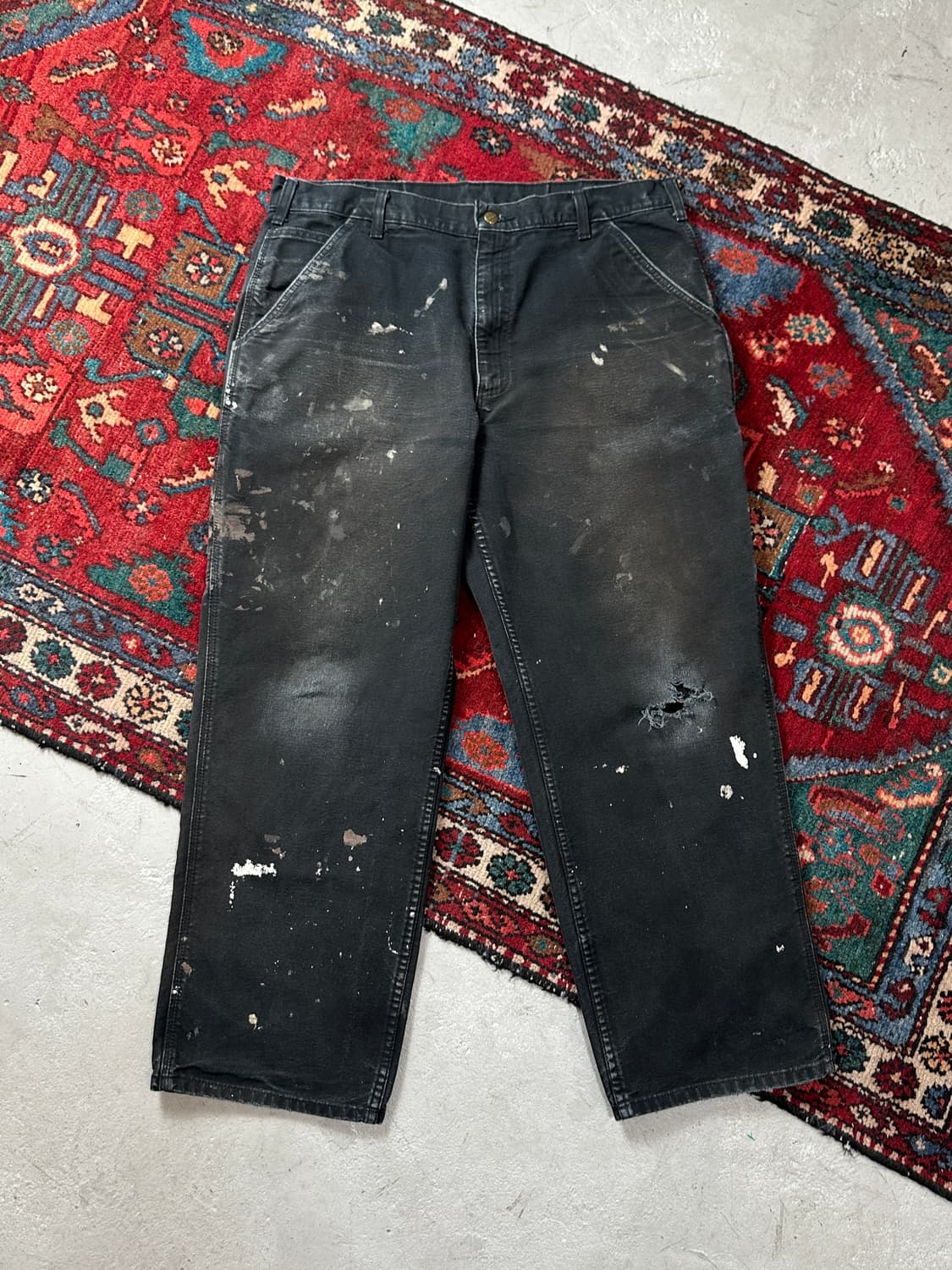 OG 칼하트 싱글니 워크 팬츠 하드 페이딩 칼하트 더블니 상품이미지1