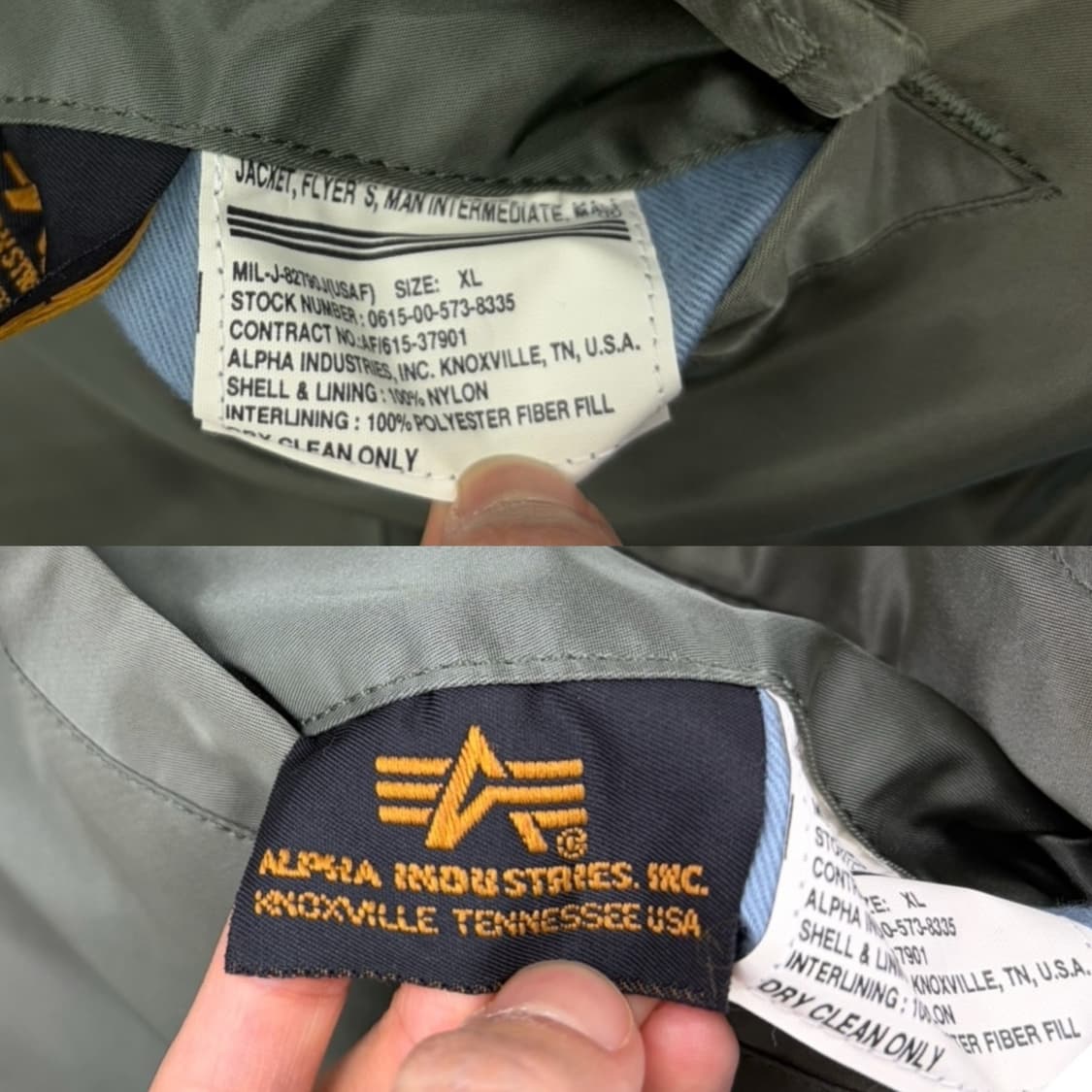 90s 알파인더스트리 MA-1 (XL) 상품이미지10