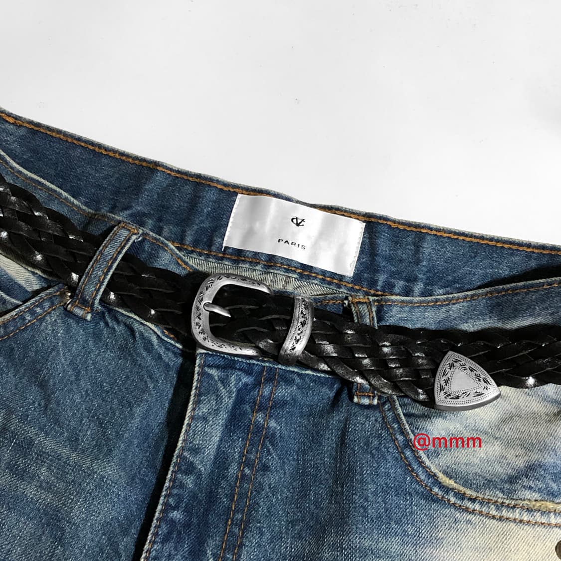 [Unisex] 위빙메쉬 레더 웨스턴 벨트 상품이미지10