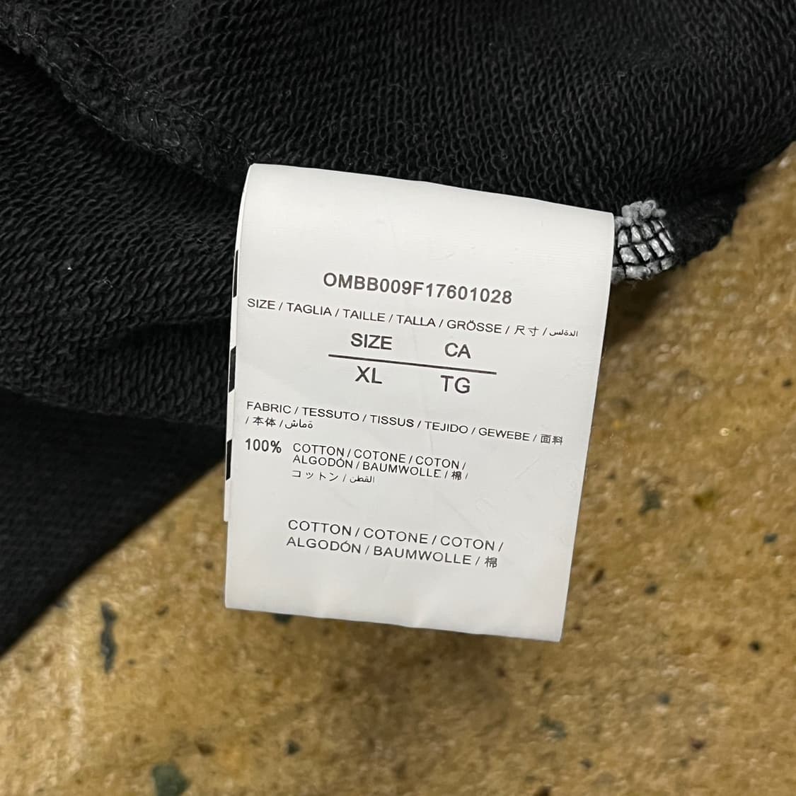 [정품/XL] 오프화이트 블랙 다이애그 애로우 후드 b15 상품이미지6