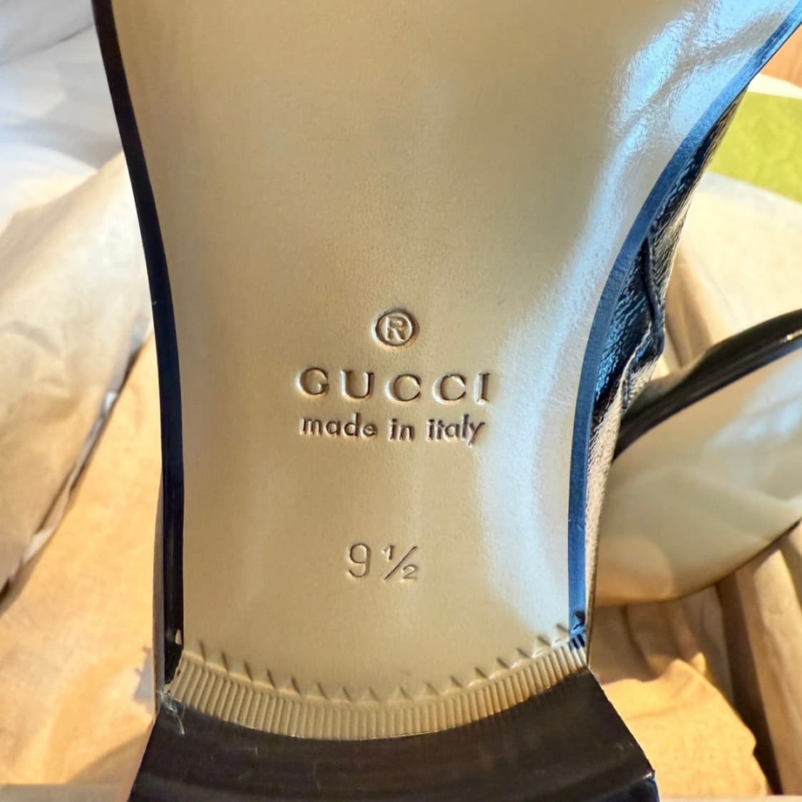 Gucci 구찌 부츠 버클 블랙 페이턴트 레더 9.5 상품이미지6
