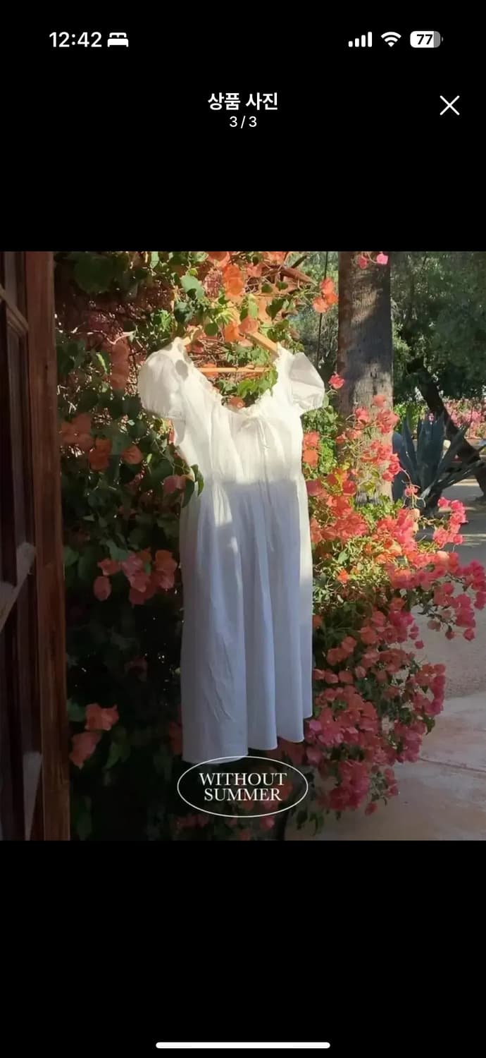 위드아웃썸머 피오니 원피스 택 달린 새상품 상품이미지3