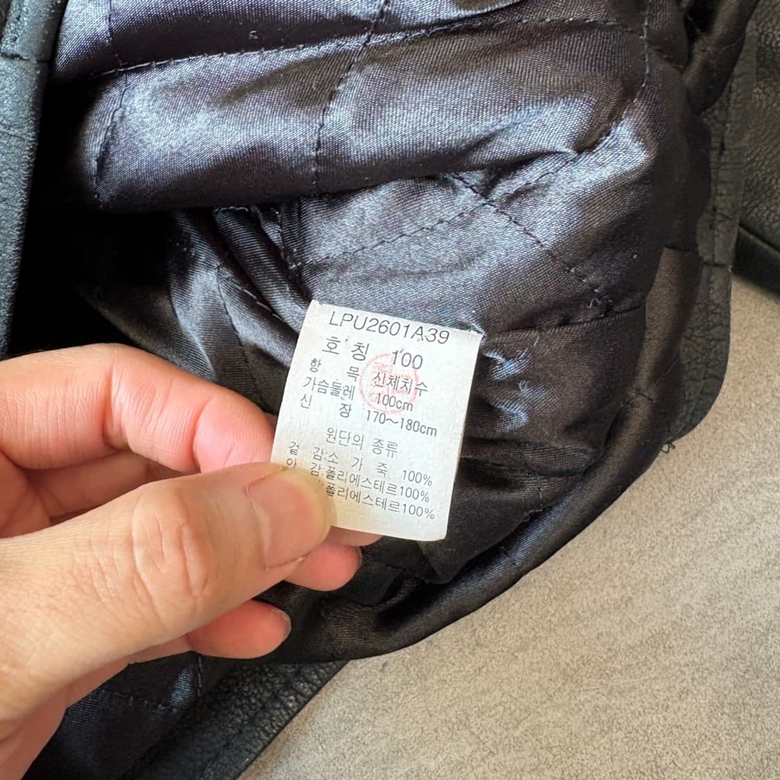 Lee 블랙 소가죽 레더 가죽 자켓  상품이미지8