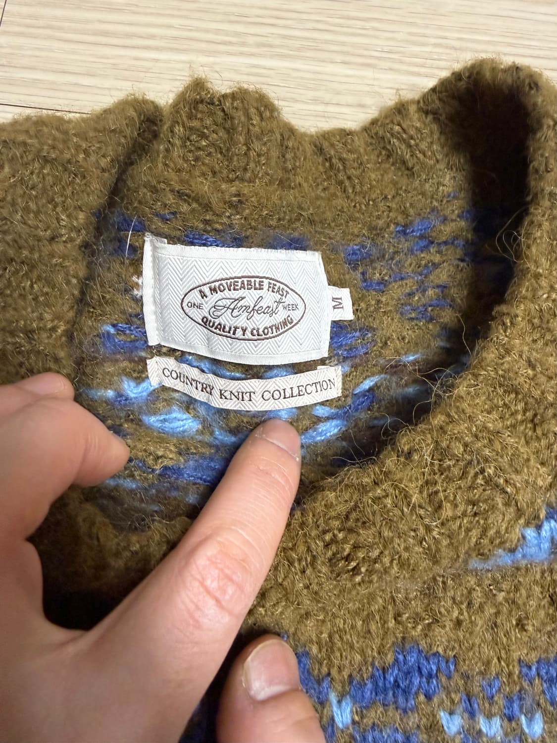 암피스트 그랜마 페어아일 니트 브라운 M 상품이미지2