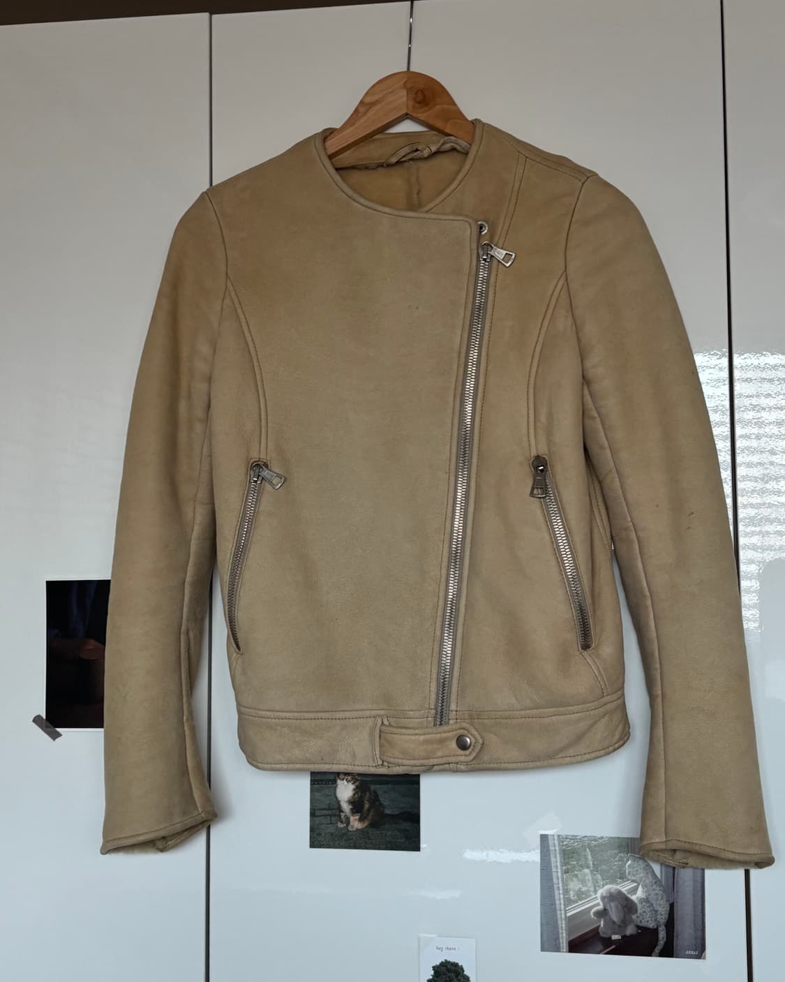 마틴 마르지엘라 램스킨 스웨이드 라이더 자켓 (털 안감) 상품이미지1