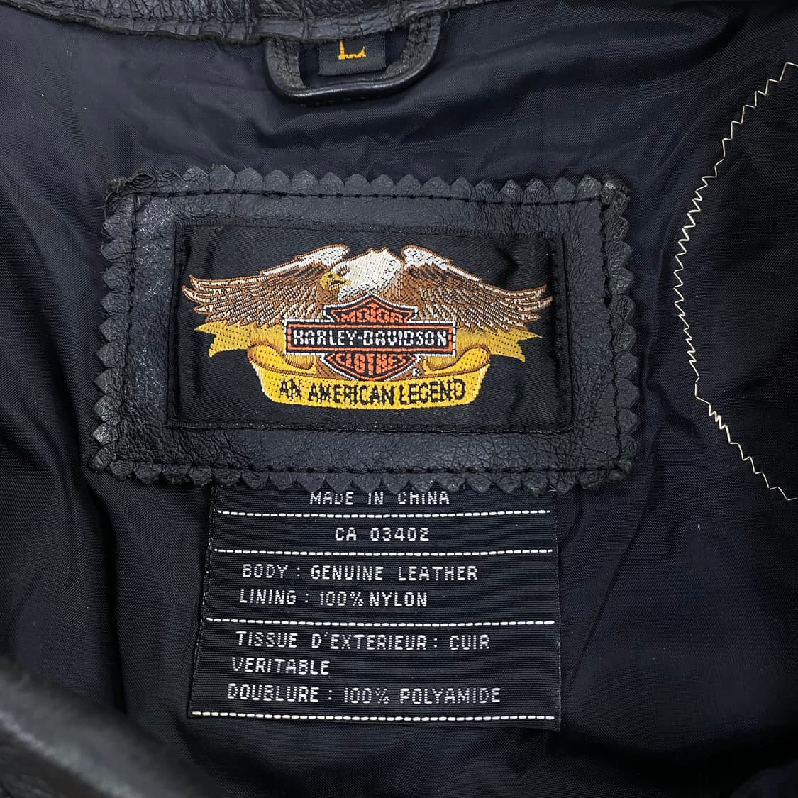 90s 할리데이비슨 소가죽 레더 베스트 (100)  ﻿ 상품이미지7